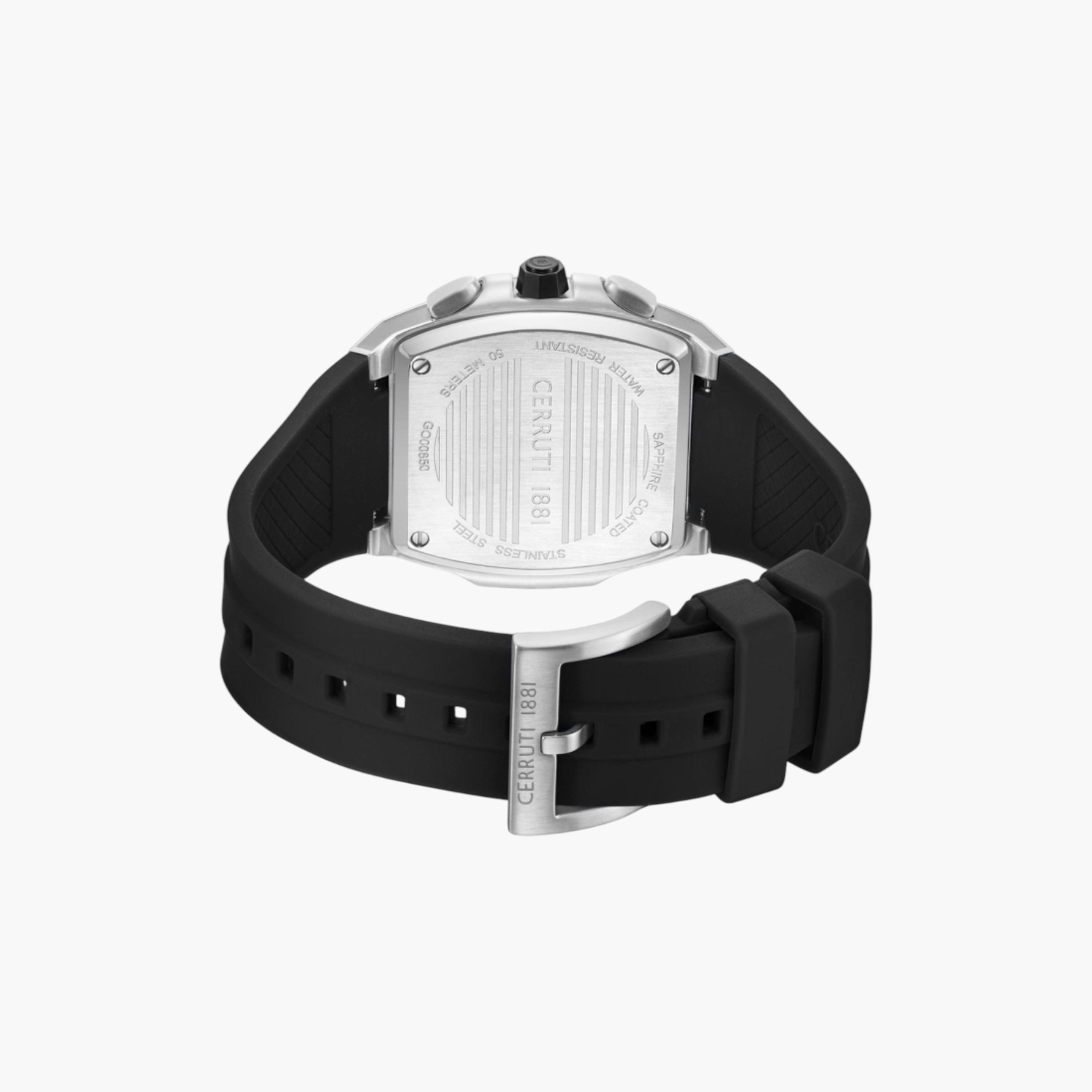 Silver Chronograph Men's Silicone Watch-men-watchesandjewellery-watches-image-3