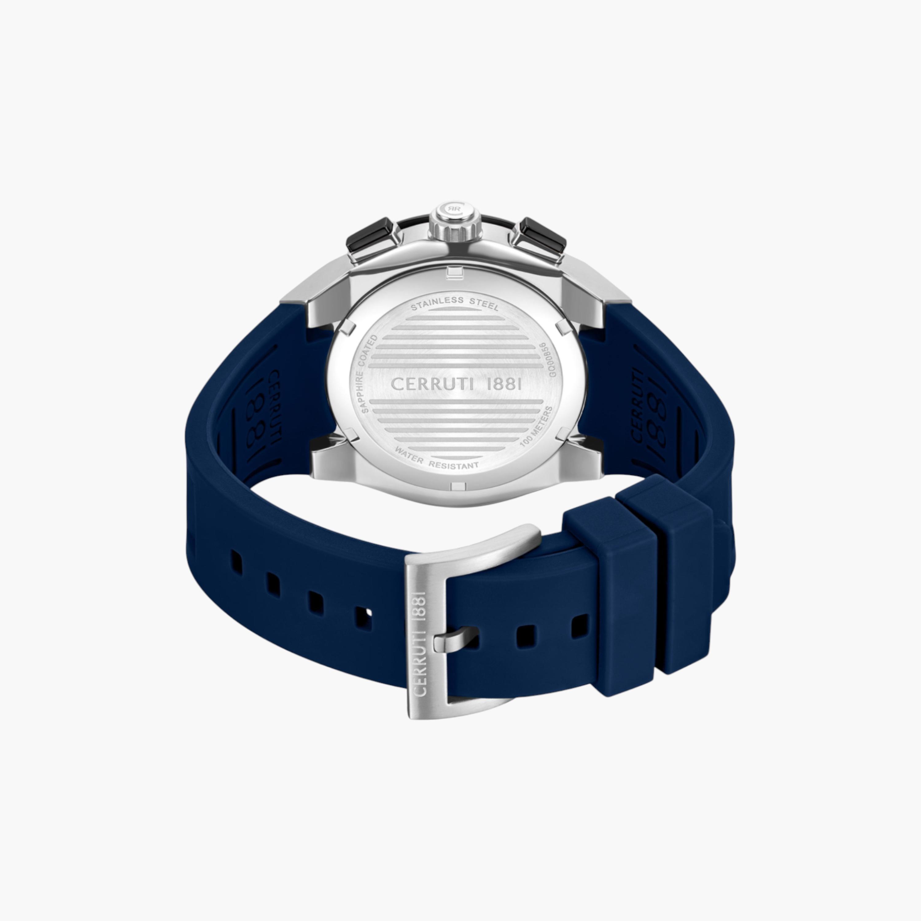Blue Dial Silicone Strap Watch-men-watchesandjewellery-watches-image-3