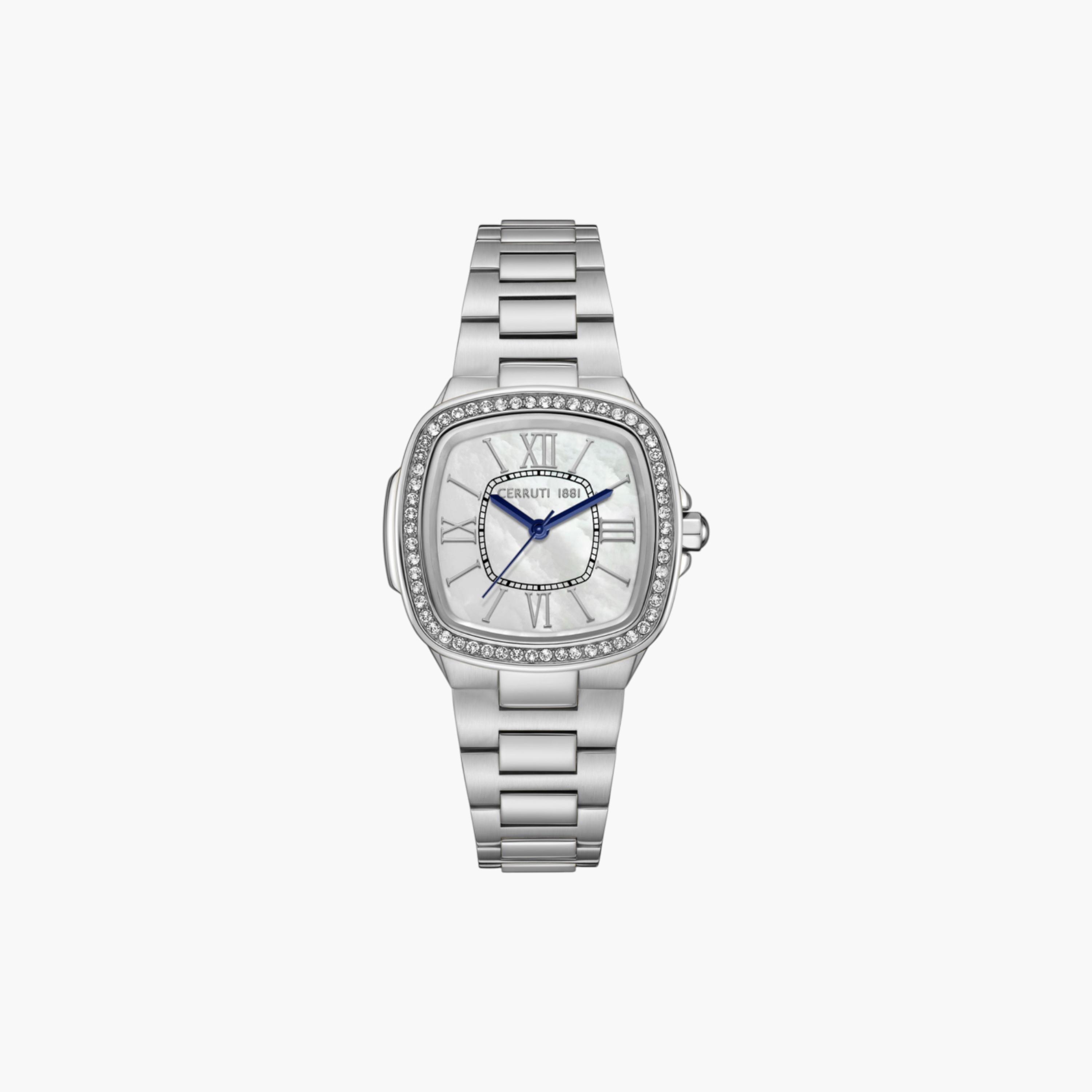 ساعة نسائية فضية من الفولاذ المقاوم للصدأ-women-watchesandjewellery-watches-image-1