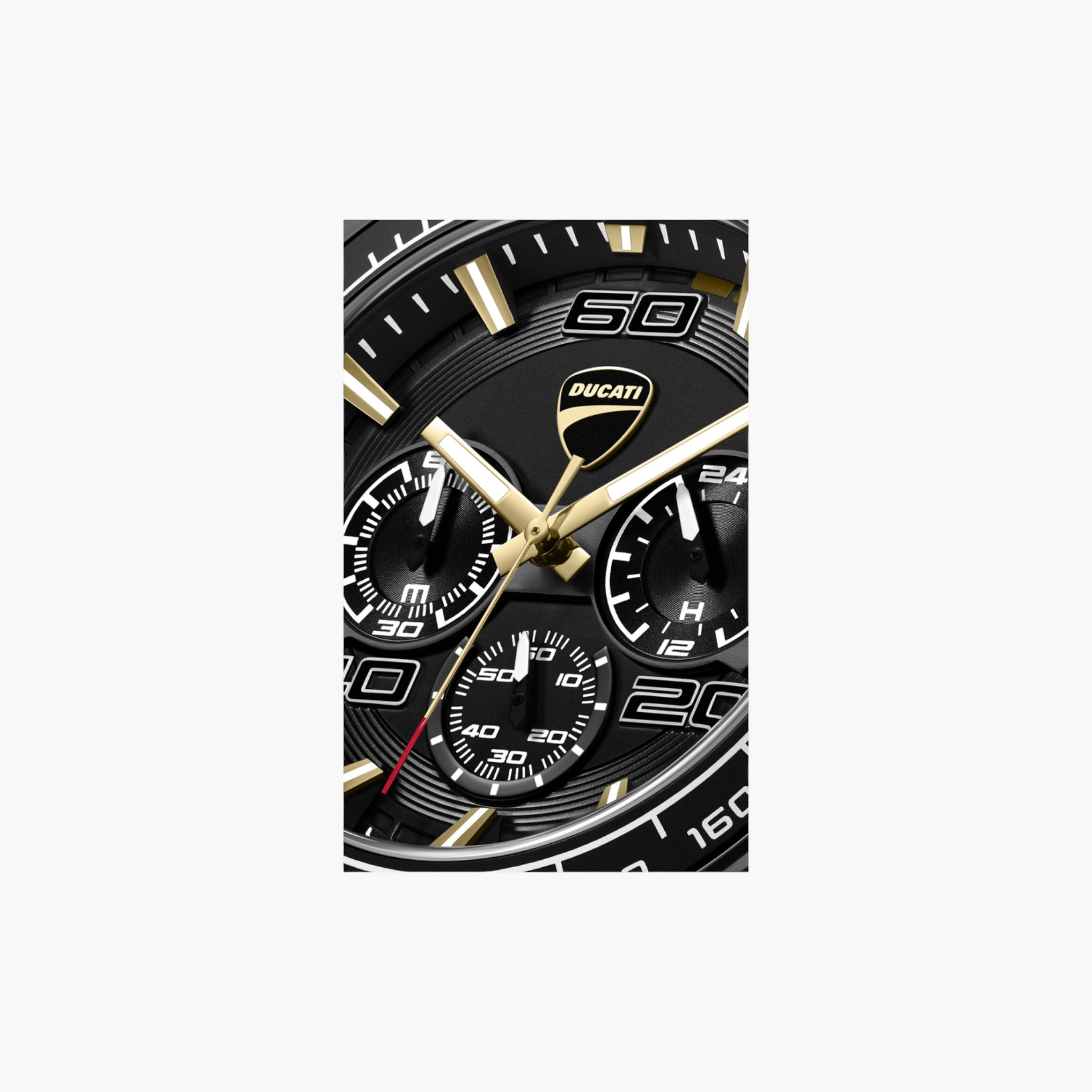 Black Chronograph Watch Silicone Strap 44mm-men-watchesandjewellery-watches-image-4