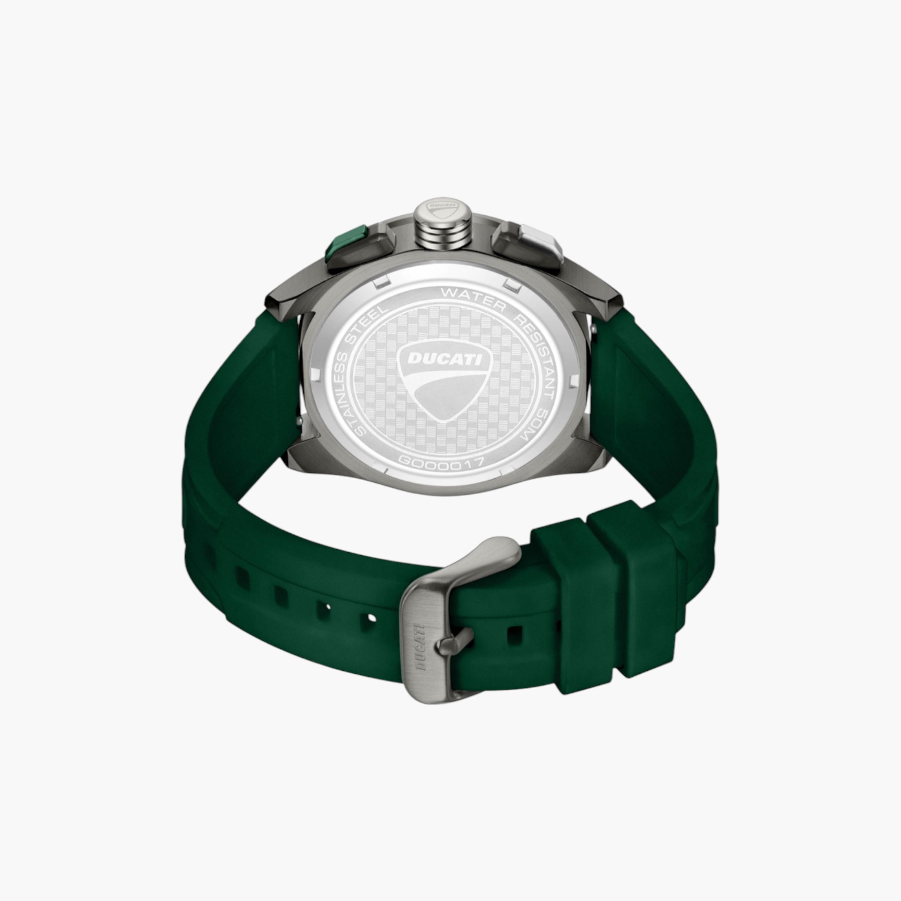 Men's Chronograph Watch Green Silicone Strap-men-watchesandjewellery-watches-image-3