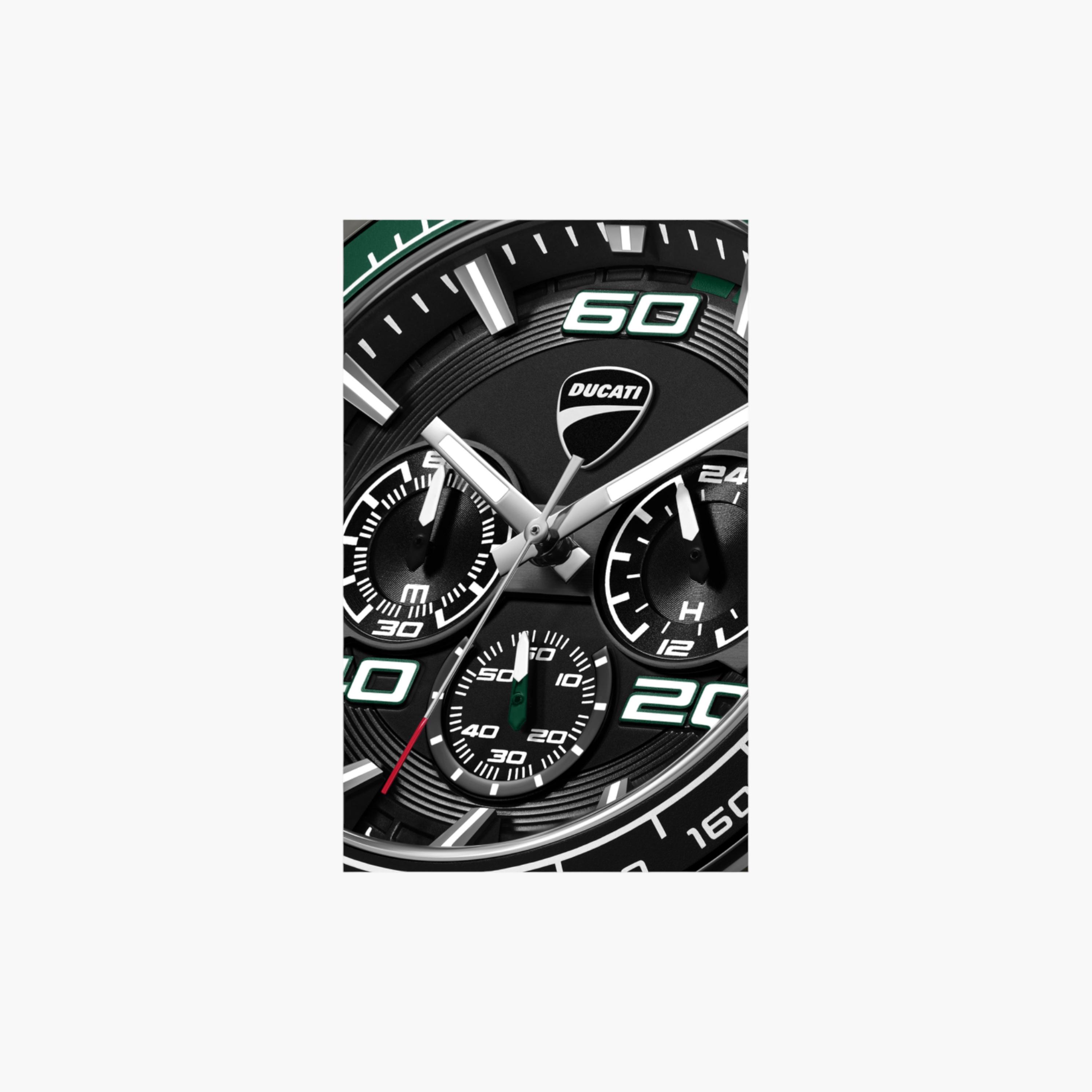 Men's Chronograph Watch Green Silicone Strap-men-watchesandjewellery-watches-image-4