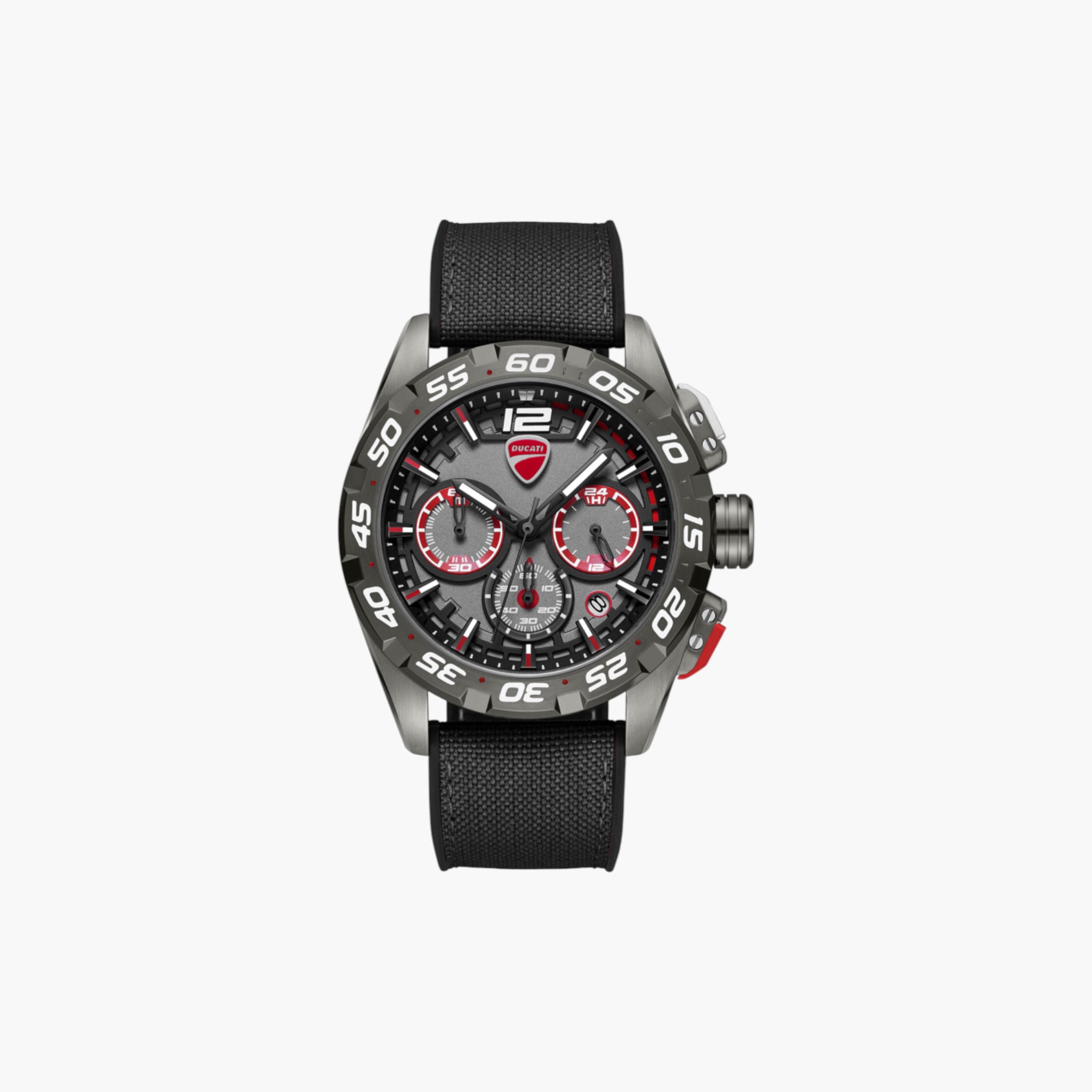 Gunmetal Chronograph Watch Black Strap-men-watchesandjewellery-watches-image-1