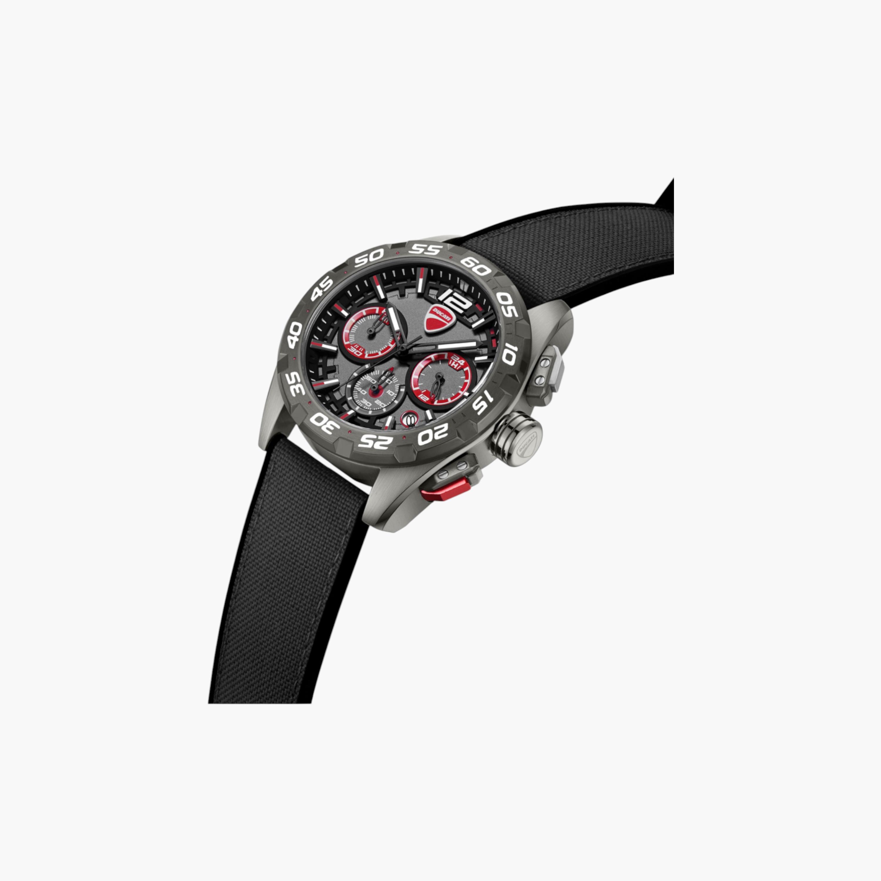 Gunmetal Chronograph Watch Black Strap-men-watchesandjewellery-watches-image-2