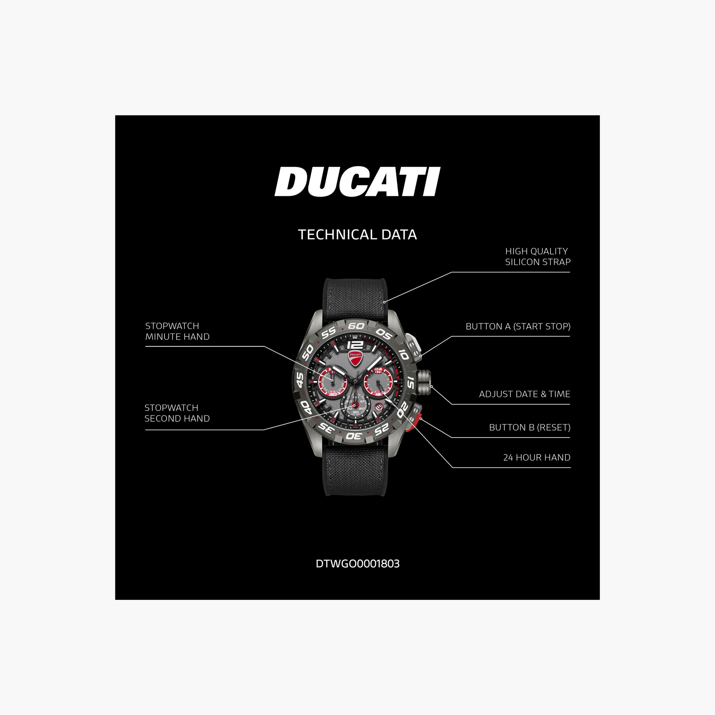 Gunmetal Chronograph Watch Black Strap-men-watchesandjewellery-watches-image-5