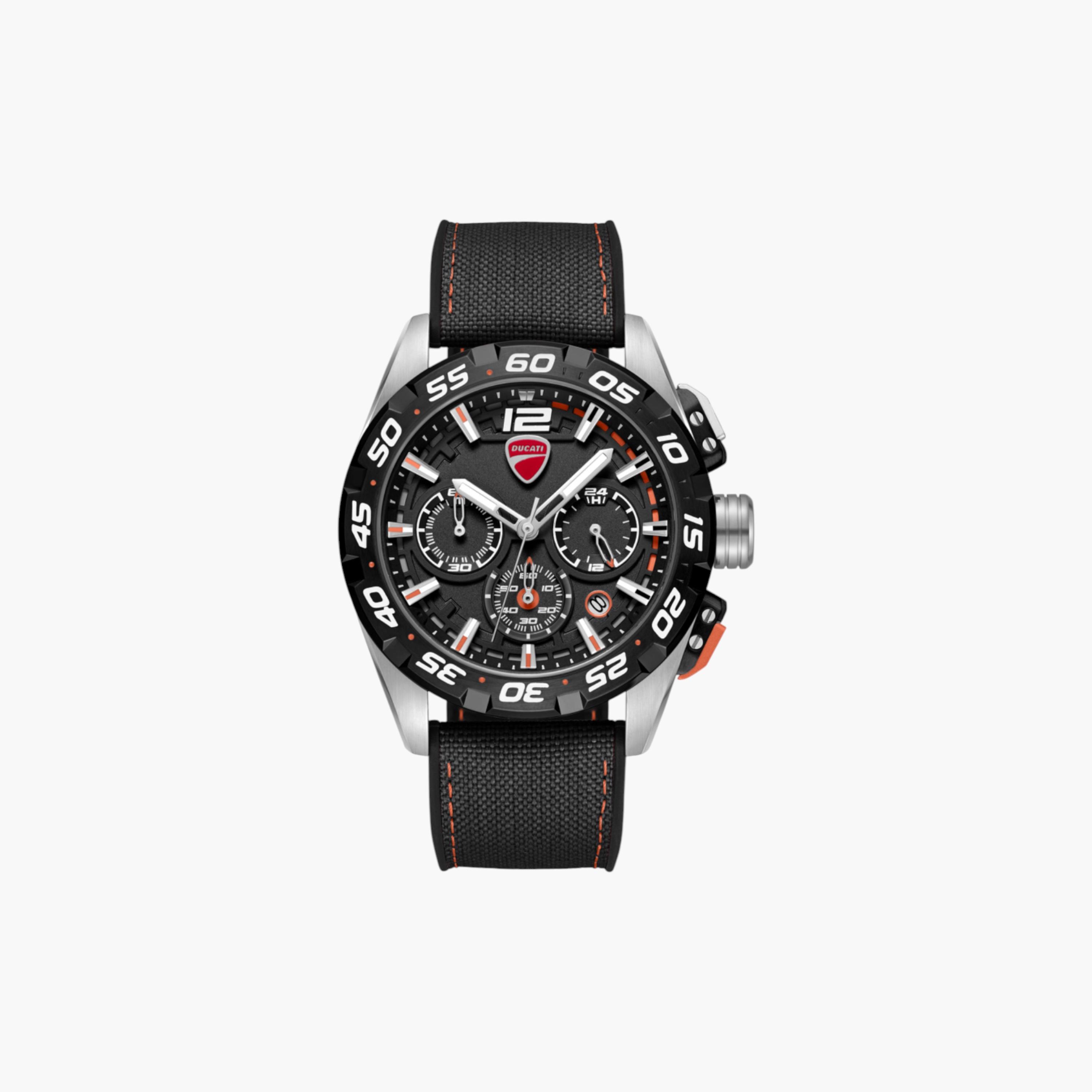 ساعة كرونوغراف رجالية بحزام سيليكون أسود-men-watchesandjewellery-watches-image-1