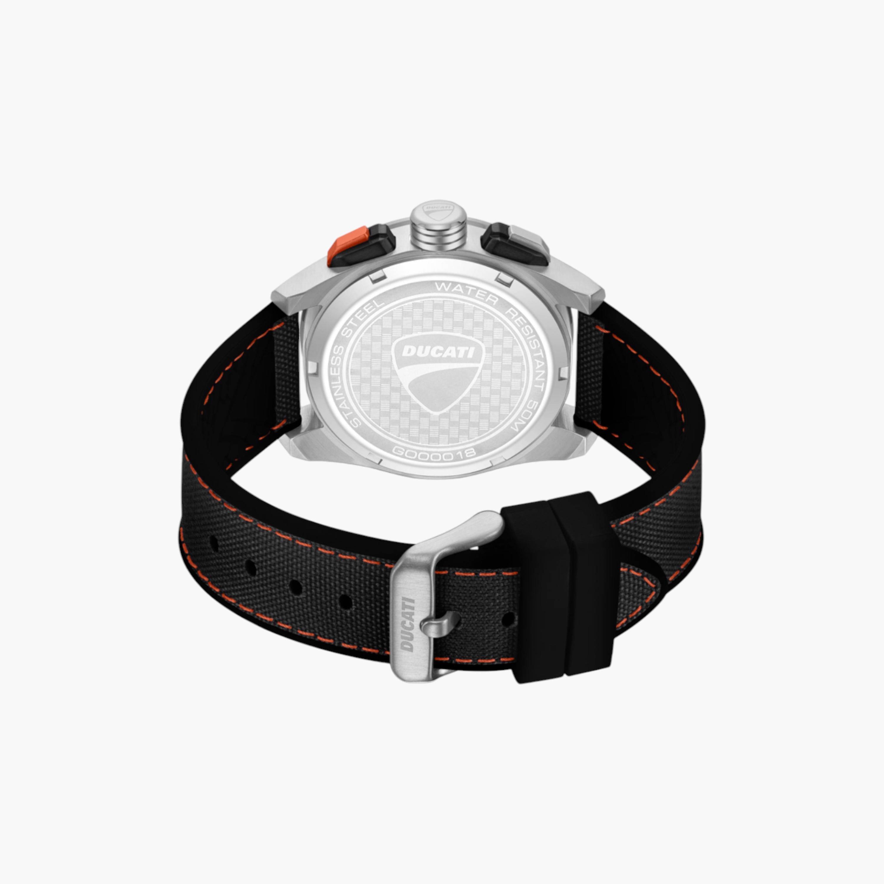ساعة كرونوغراف رجالية بحزام سيليكون أسود-men-watchesandjewellery-watches-image-3