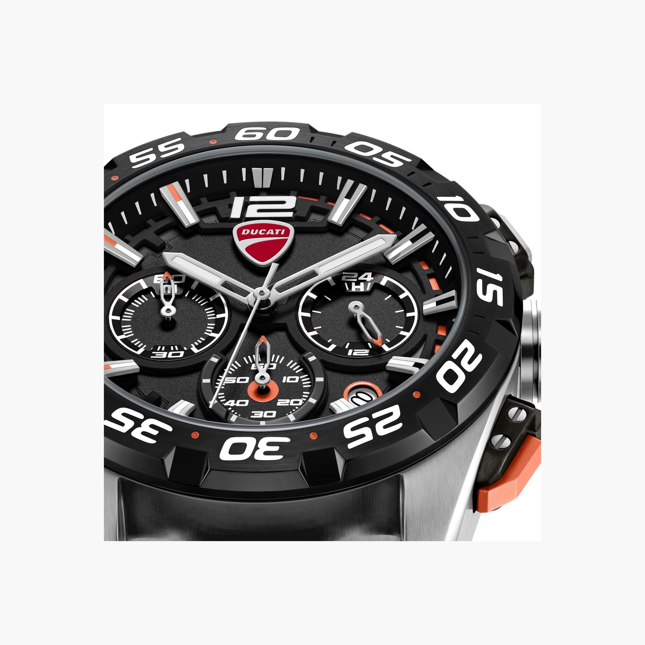 ساعة كرونوغراف رجالية بحزام سيليكون أسود-men-watchesandjewellery-watches-image-4