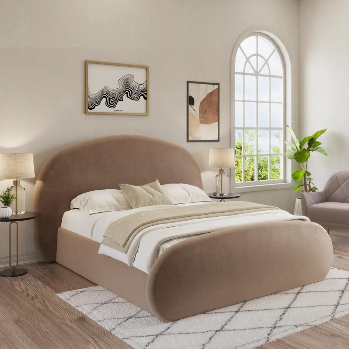 Firefly Velvet Super King Bed - 200x200 cm