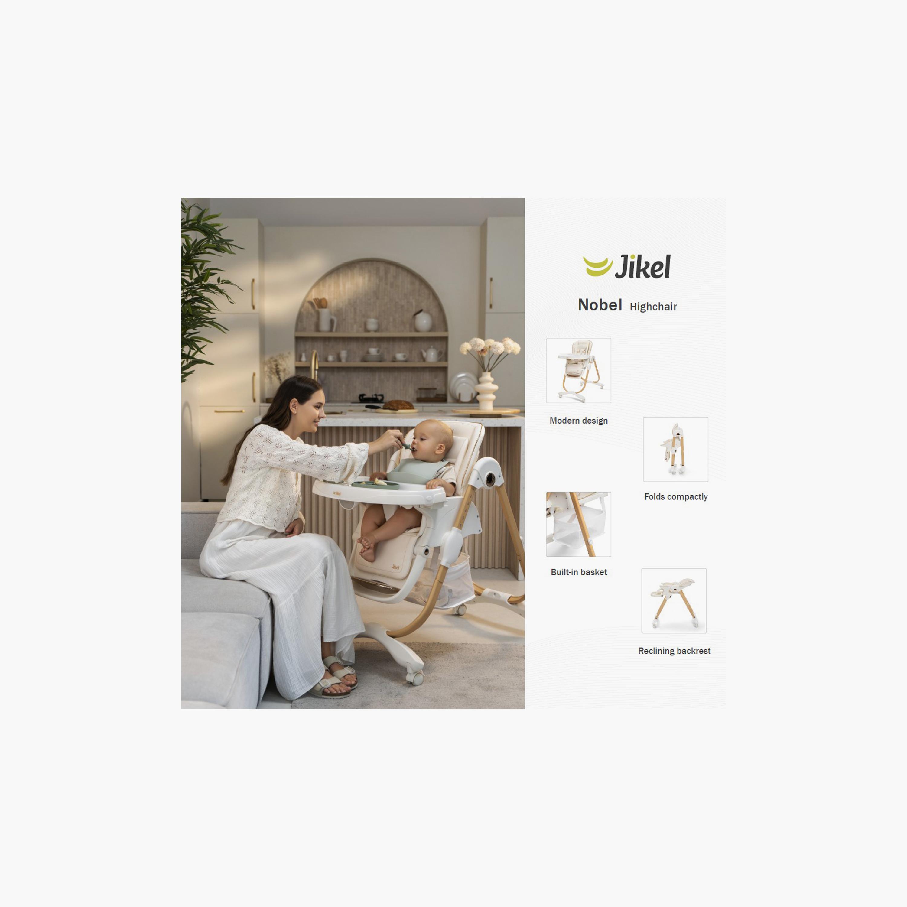 Jikel Lightweight Auto-Fold Nobel Highchair-baby-feeding-highchairsandboosters-image-2