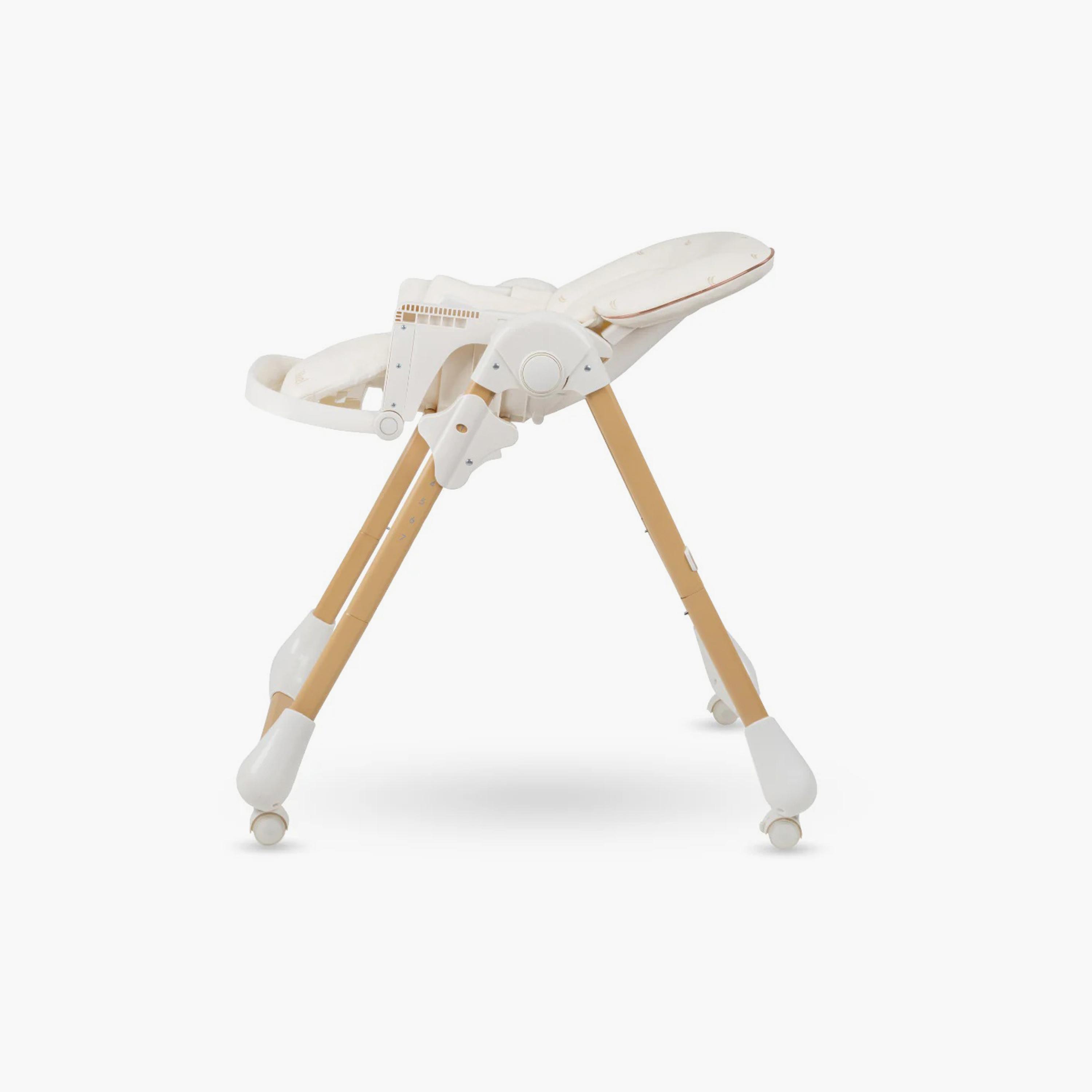 Jikel Lightweight Auto-Fold Tron Highchair - Beige-baby-feeding-highchairsandboosters-image-2