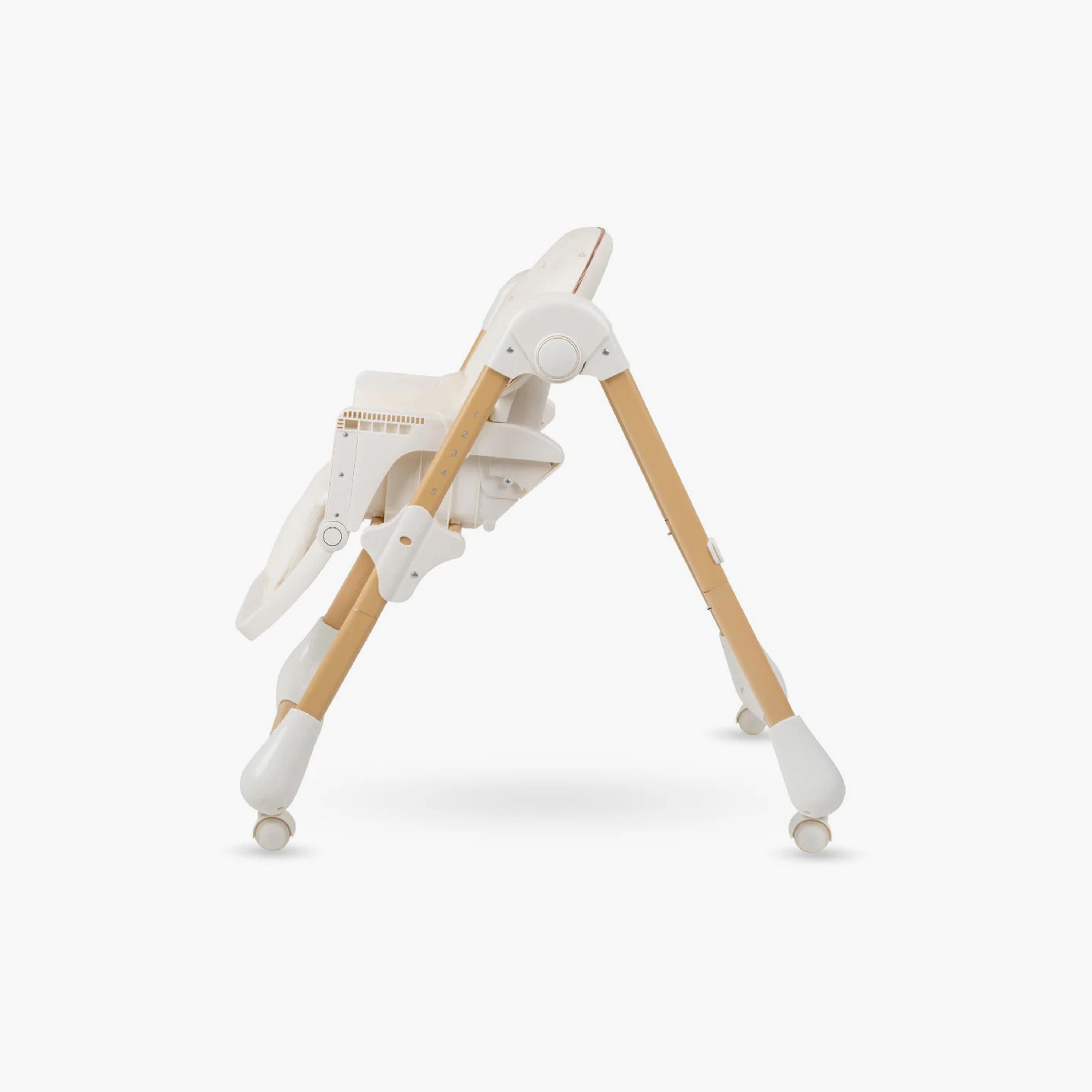 Jikel Lightweight Auto-Fold Tron Highchair - Beige-baby-feeding-highchairsandboosters-image-3