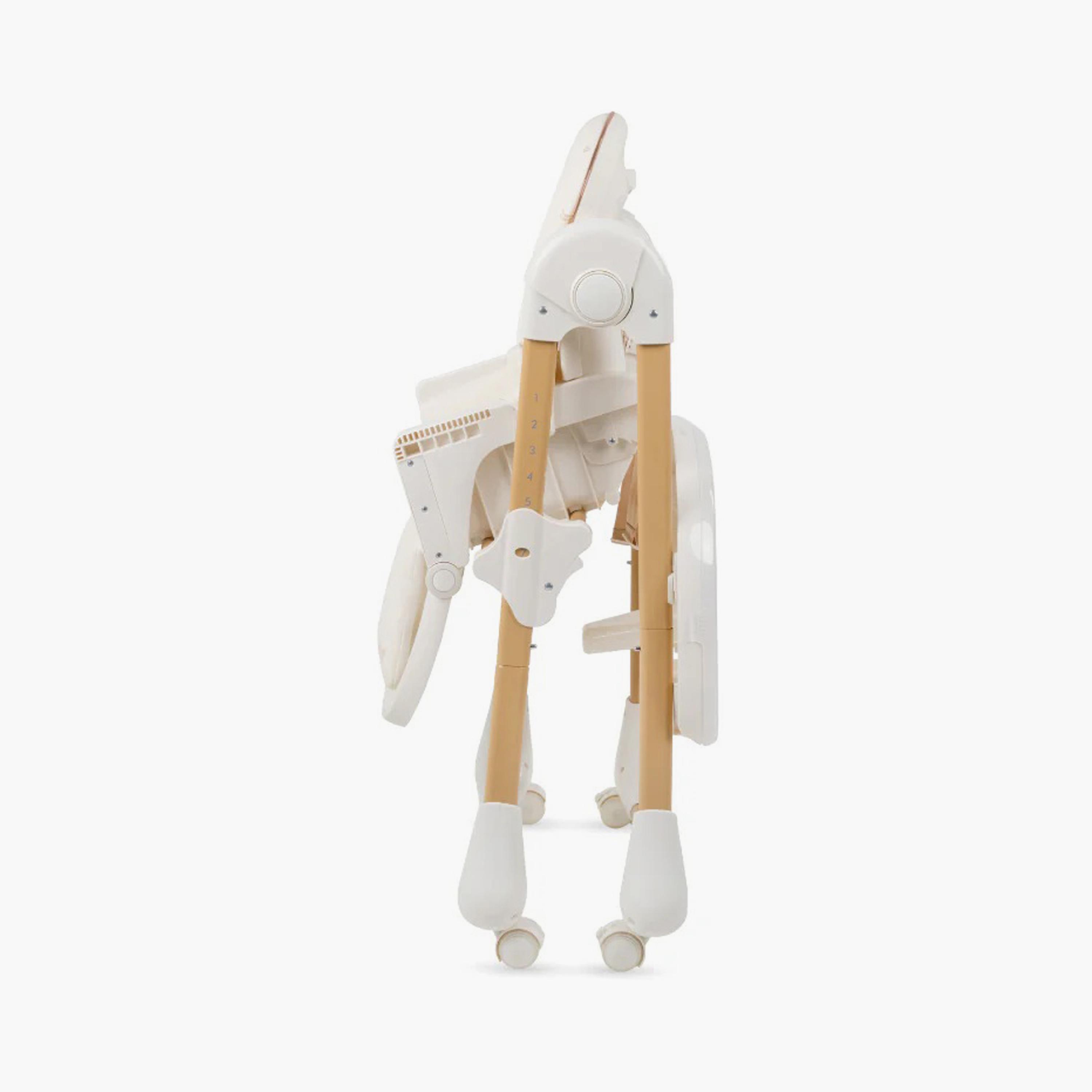 Jikel Lightweight Auto-Fold Tron Highchair - Beige-baby-feeding-highchairsandboosters-image-4