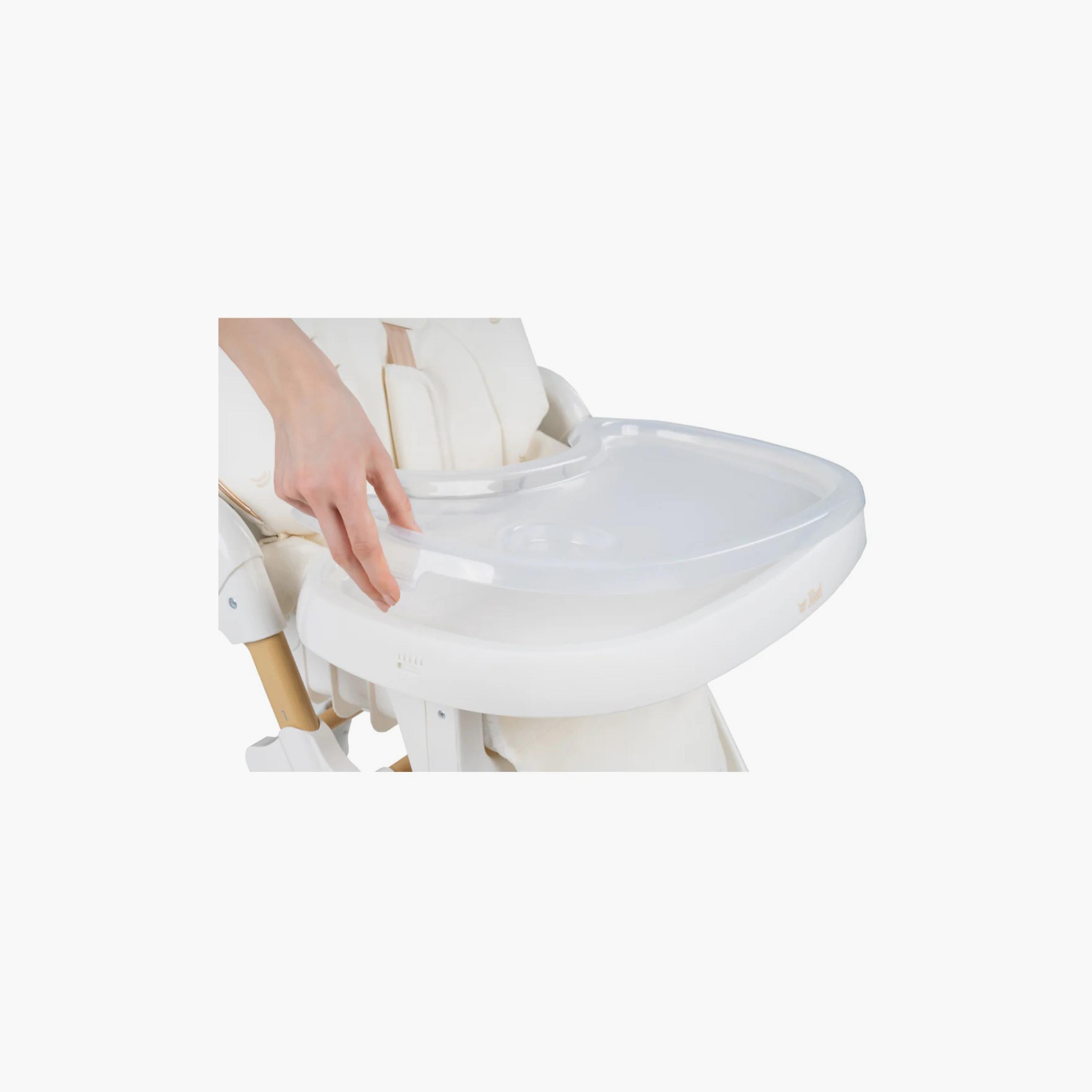 Jikel Lightweight Auto-Fold Tron Highchair - Beige-baby-feeding-highchairsandboosters-image-6