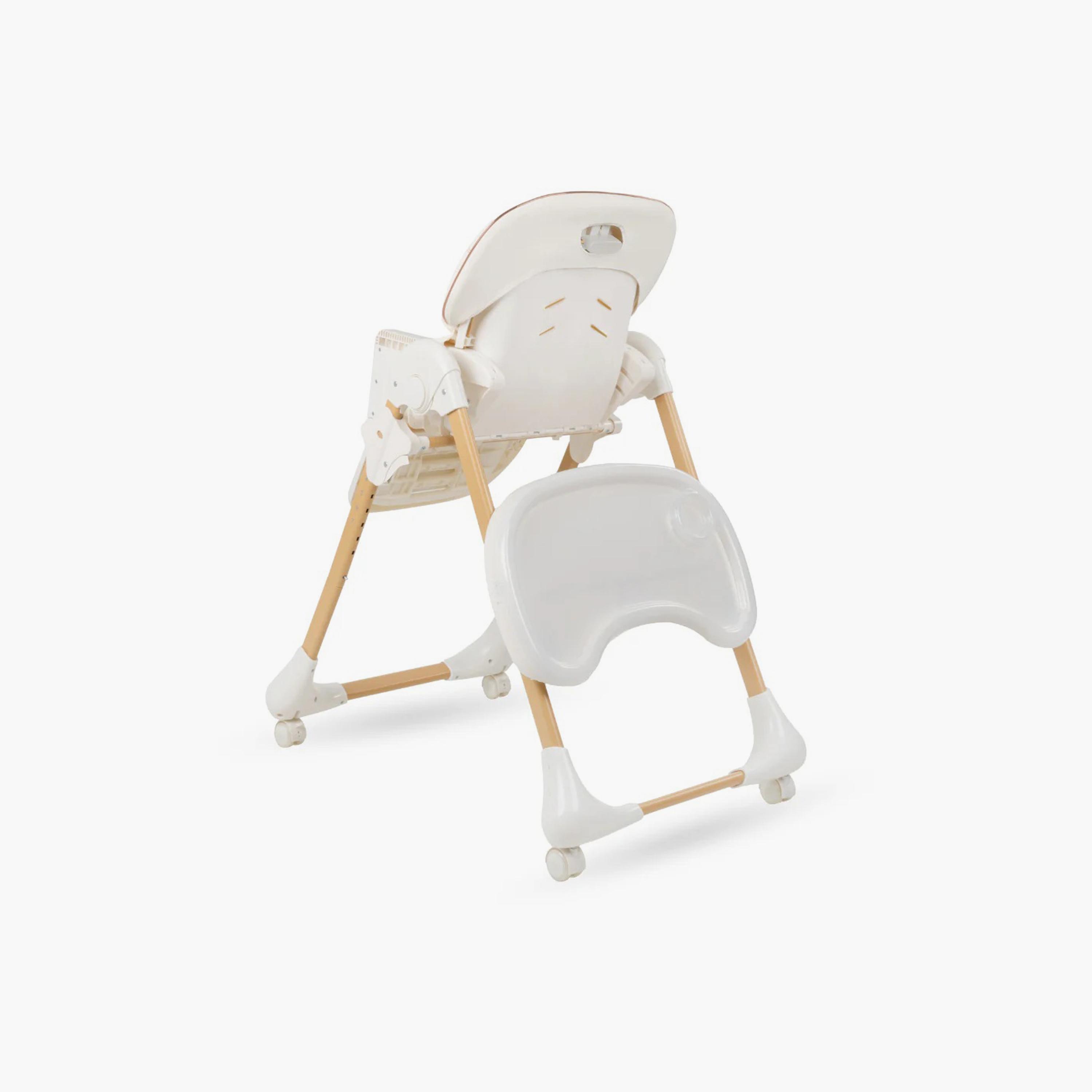 Jikel Lightweight Auto-Fold Tron Highchair - Beige-baby-feeding-highchairsandboosters-image-8