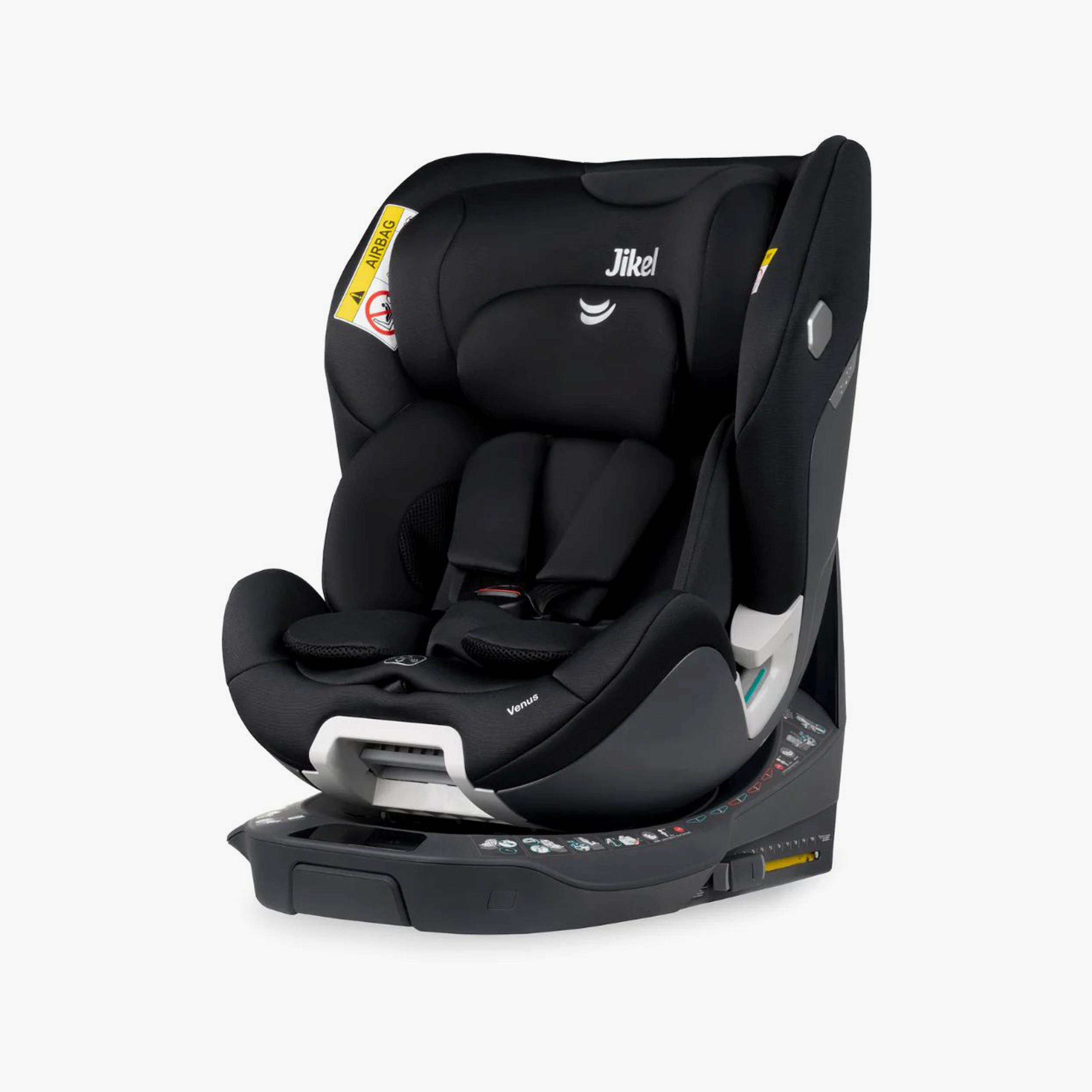Jikel Venus 360 I-Size Isofix Ventilated Car Seat with Built-in Fan - Black-baby-gear-carseats-image-1