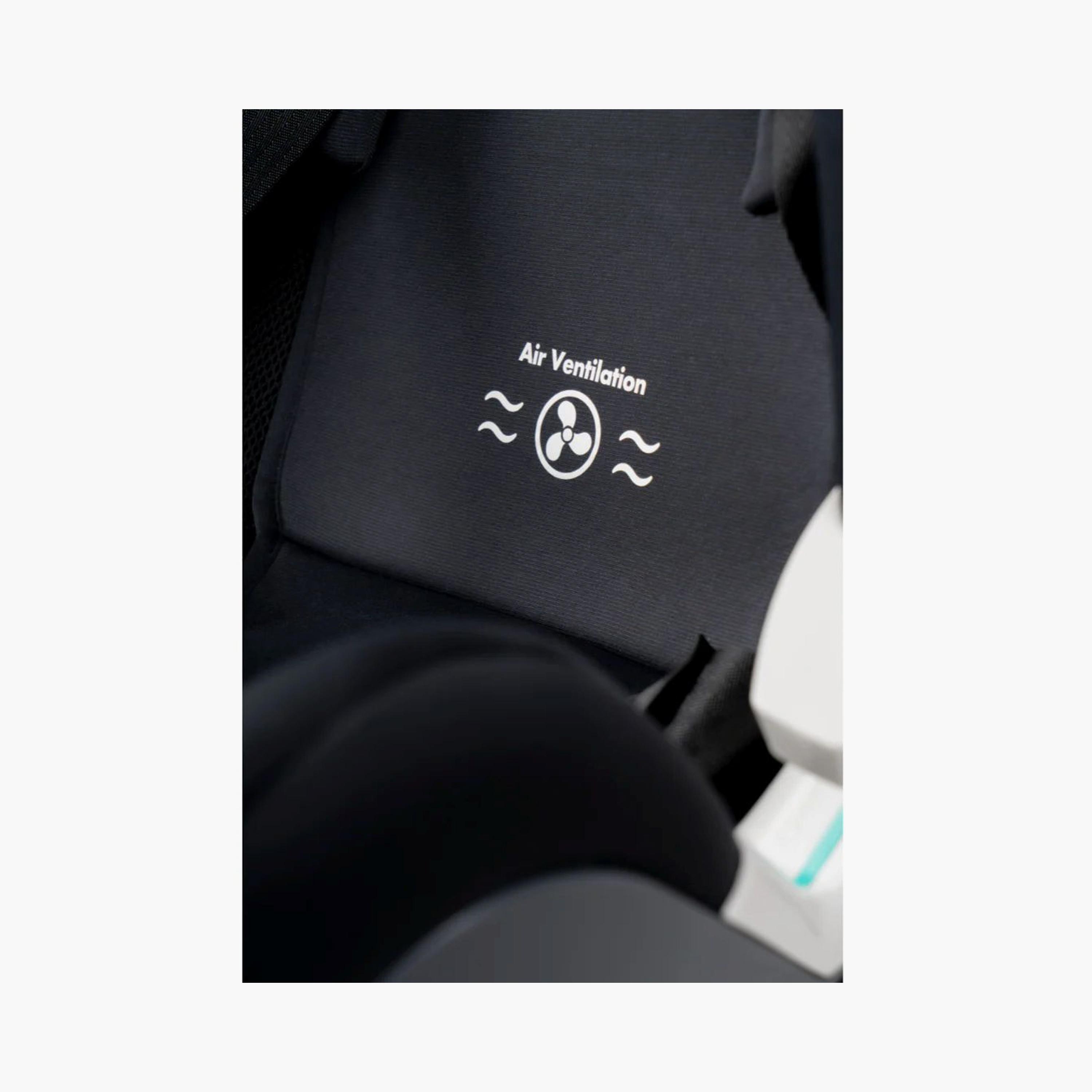 Jikel Venus 360 I-Size Isofix Ventilated Car Seat with Built-in Fan - Black-baby-gear-carseats-image-6