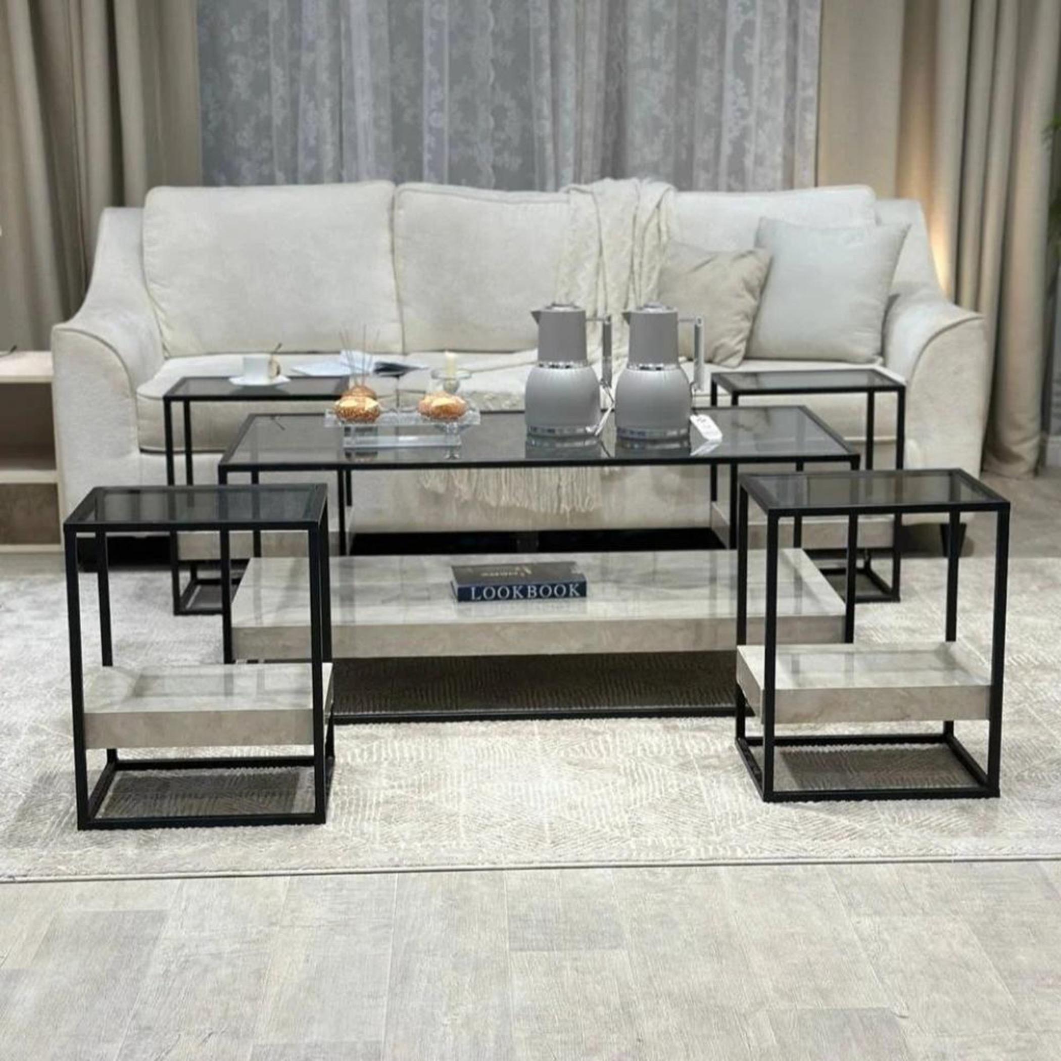 Modern Rectangular Coffee Table Set-furniture-livingroom-coffeetables-image-3