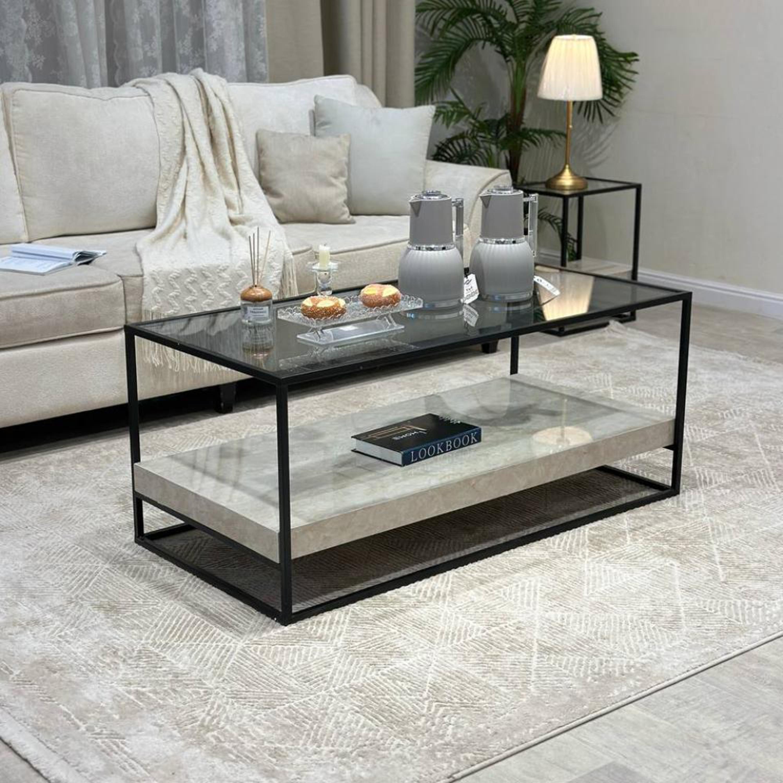 Modern Rectangular Coffee Table Set-furniture-livingroom-coffeetables-image-4