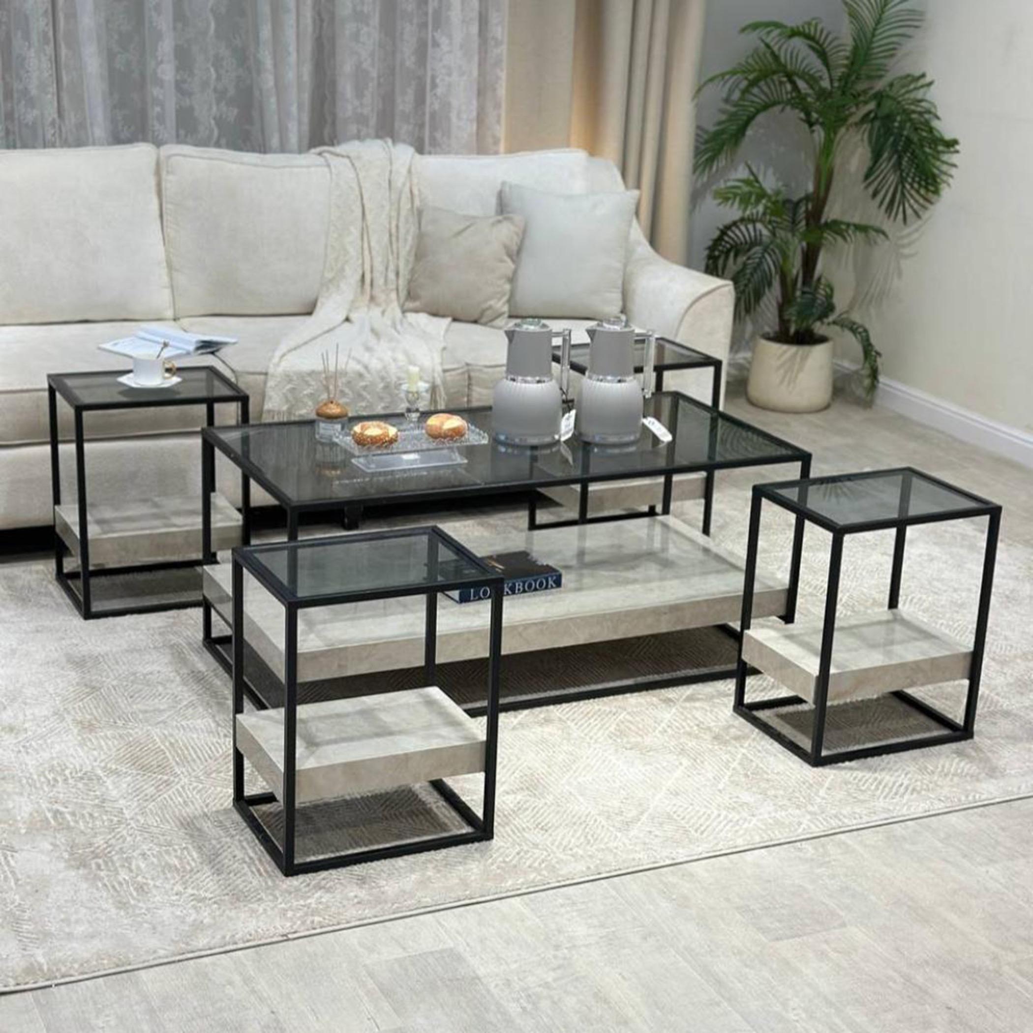 Modern Rectangular Coffee Table Set-furniture-livingroom-coffeetables-image-6