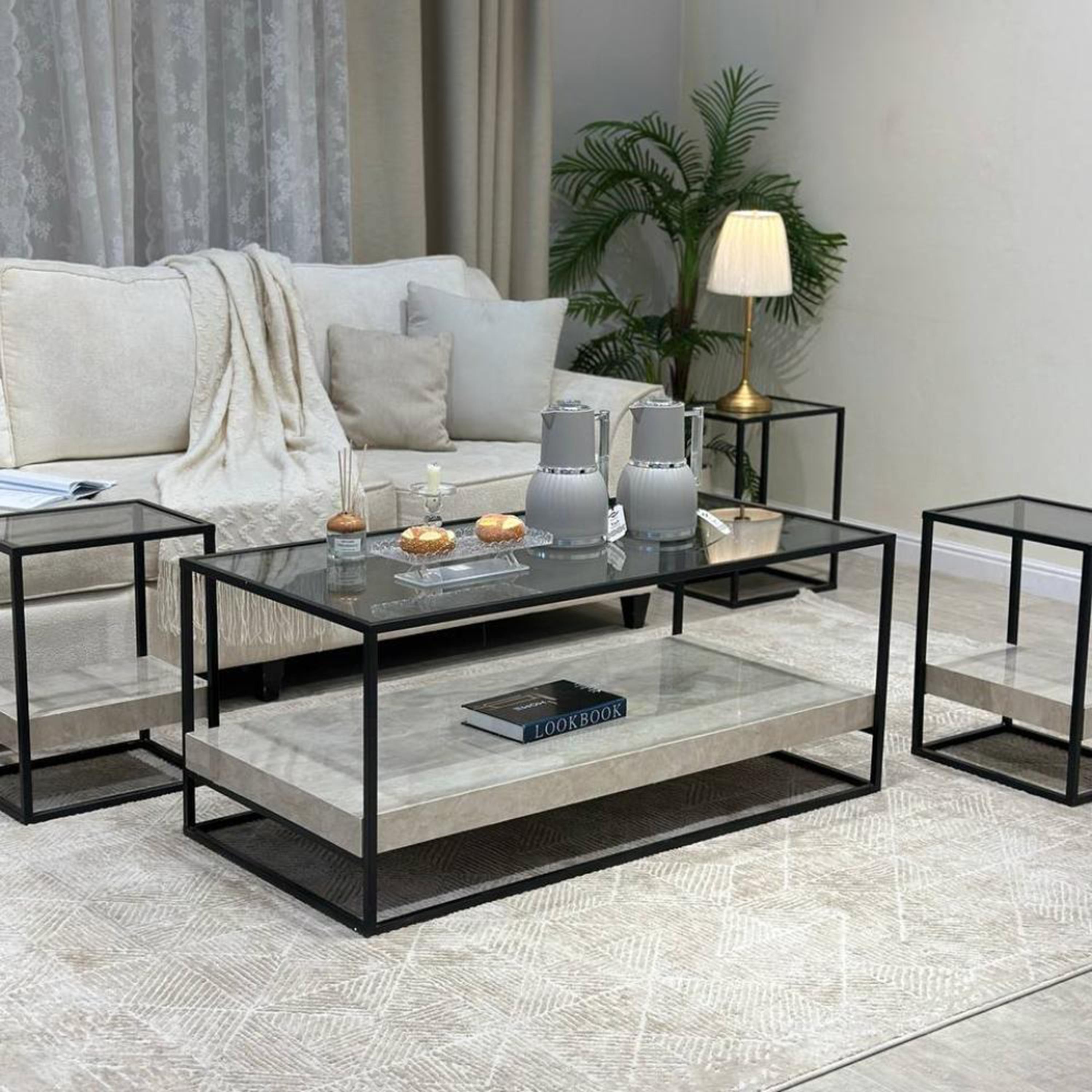 Modern Rectangular Coffee Table Set-furniture-livingroom-coffeetables-image-7