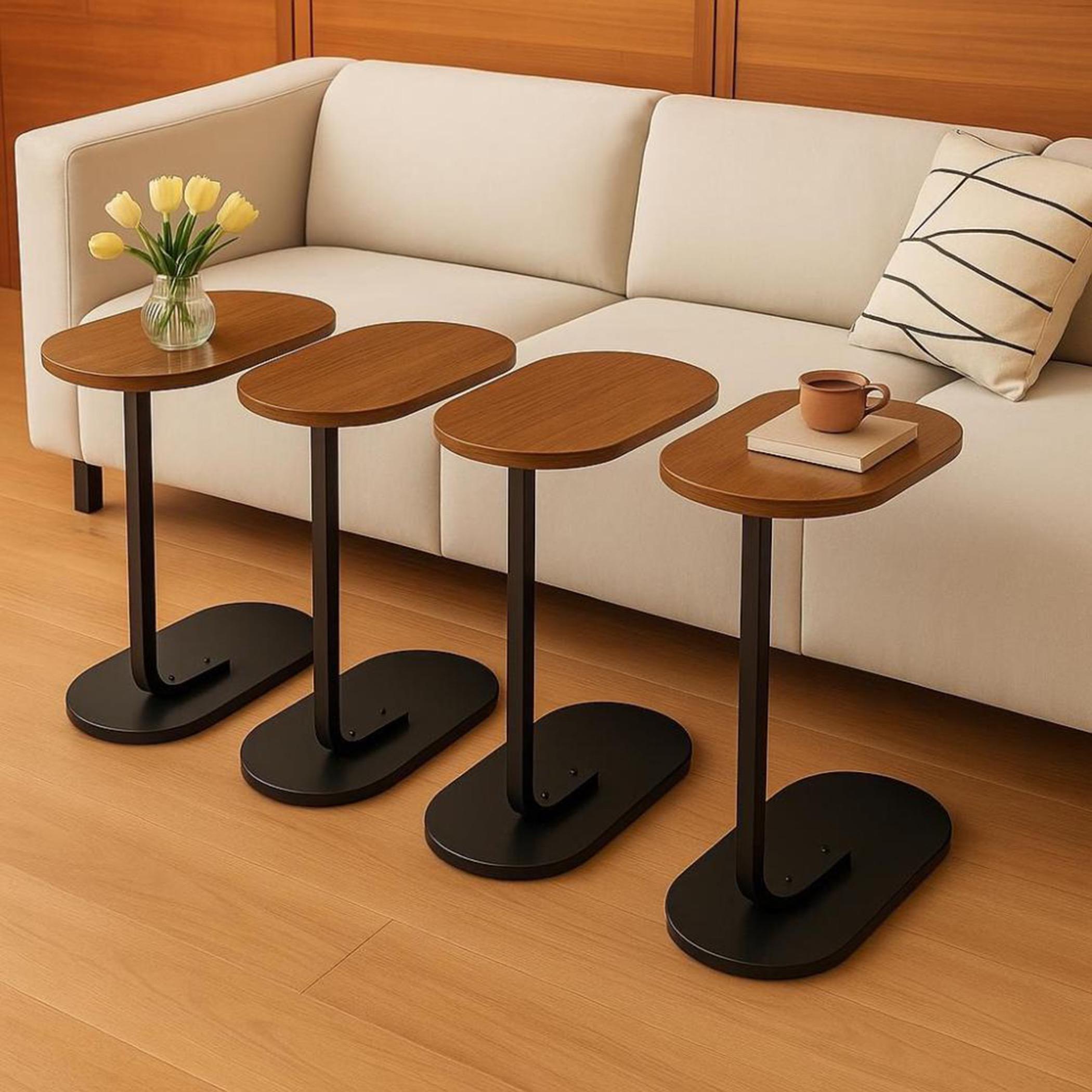 Oval Wooden Top Side Tables-furniture-livingroom-coffeetables-image-1