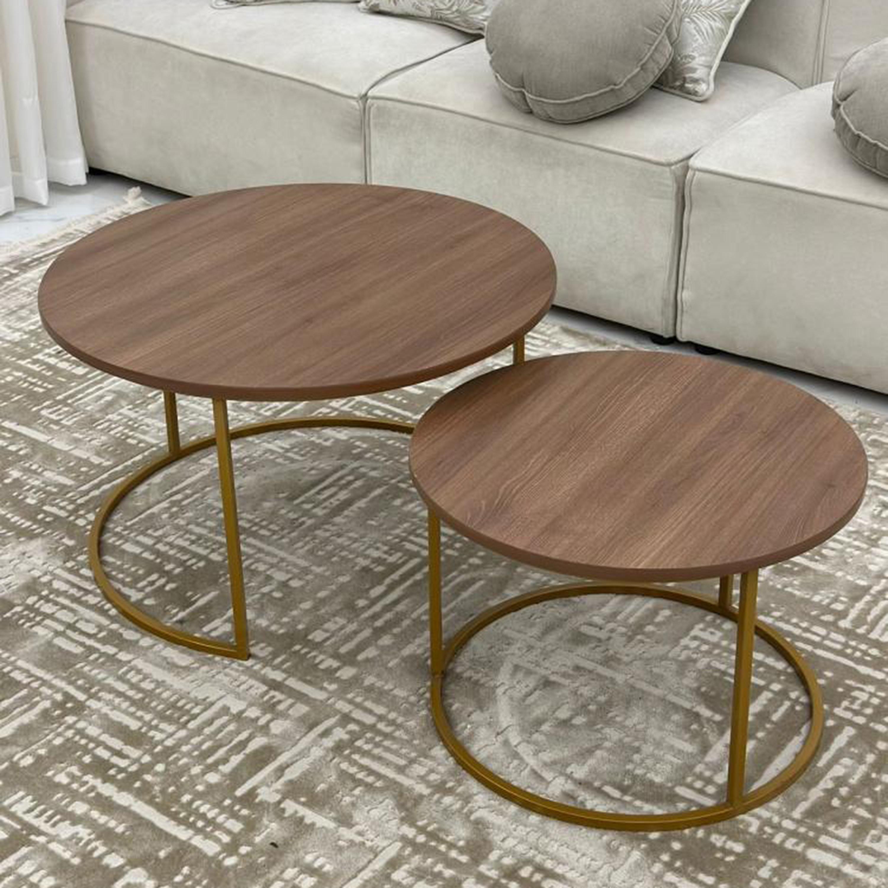 Round Nesting Coffee Tables Wood Top-furniture-livingroom-coffeetables-image-2