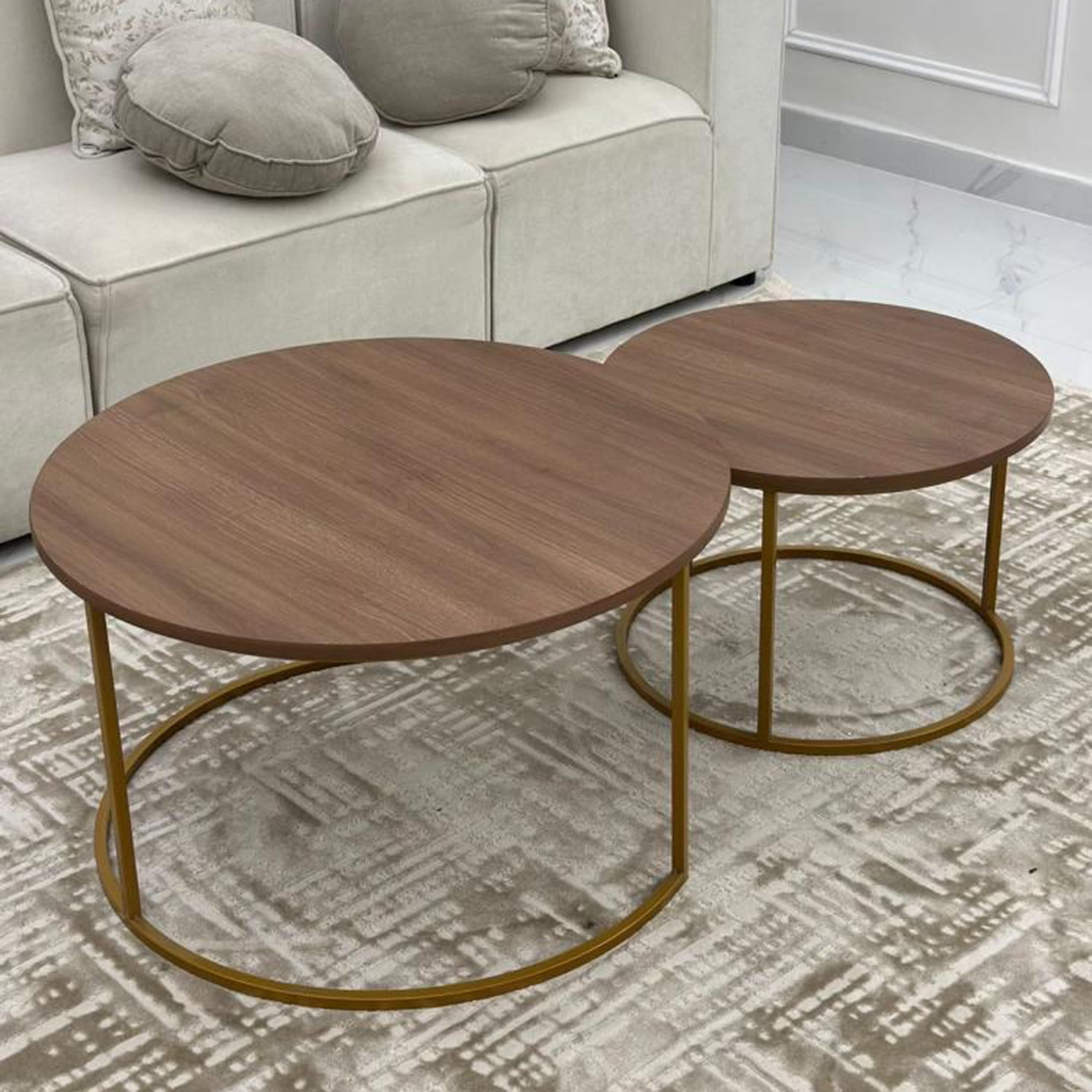 Round Nesting Coffee Tables Wood Top-furniture-livingroom-coffeetables-image-3
