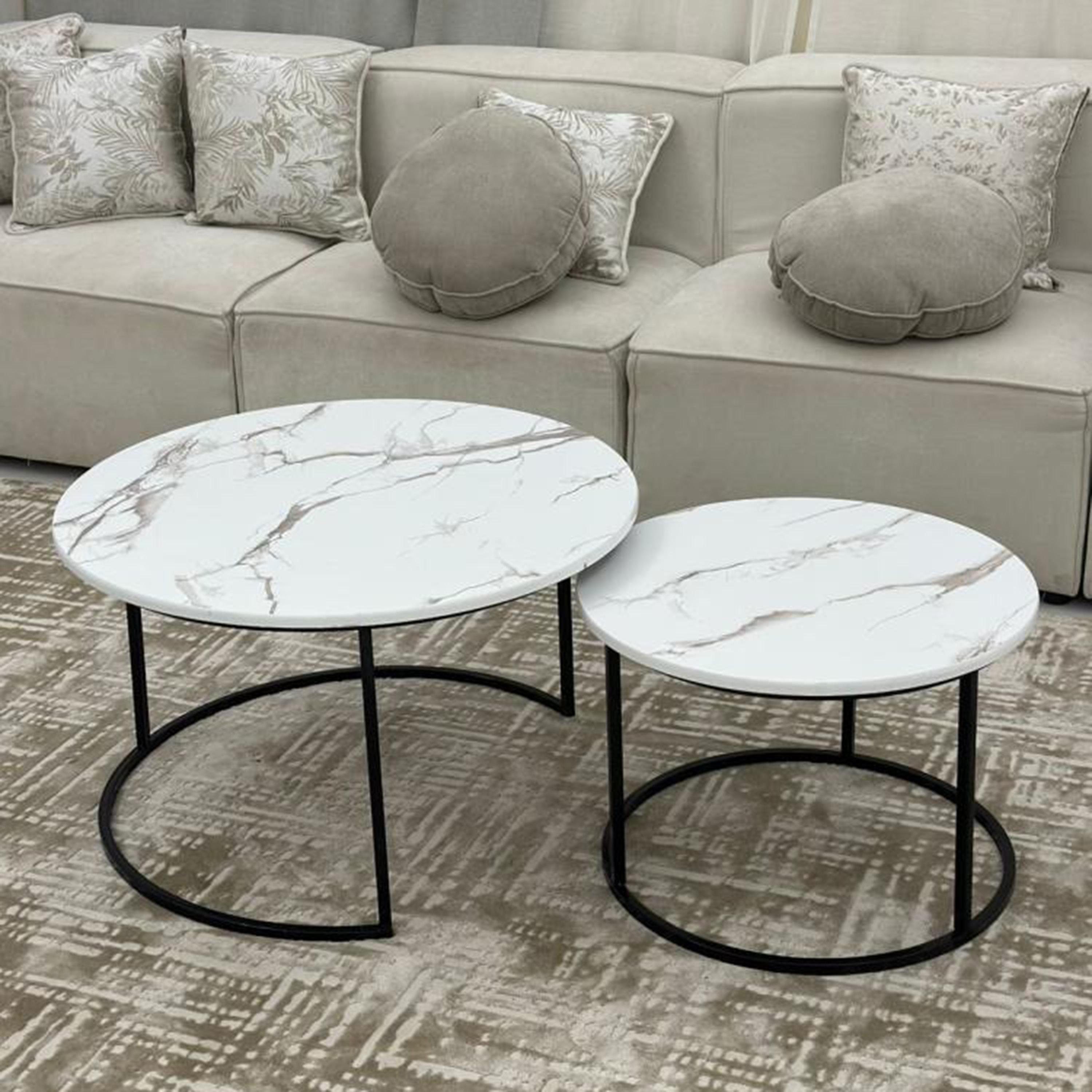 Marble Effect Nesting Coffee Tables-furniture-livingroom-coffeetables-image-2