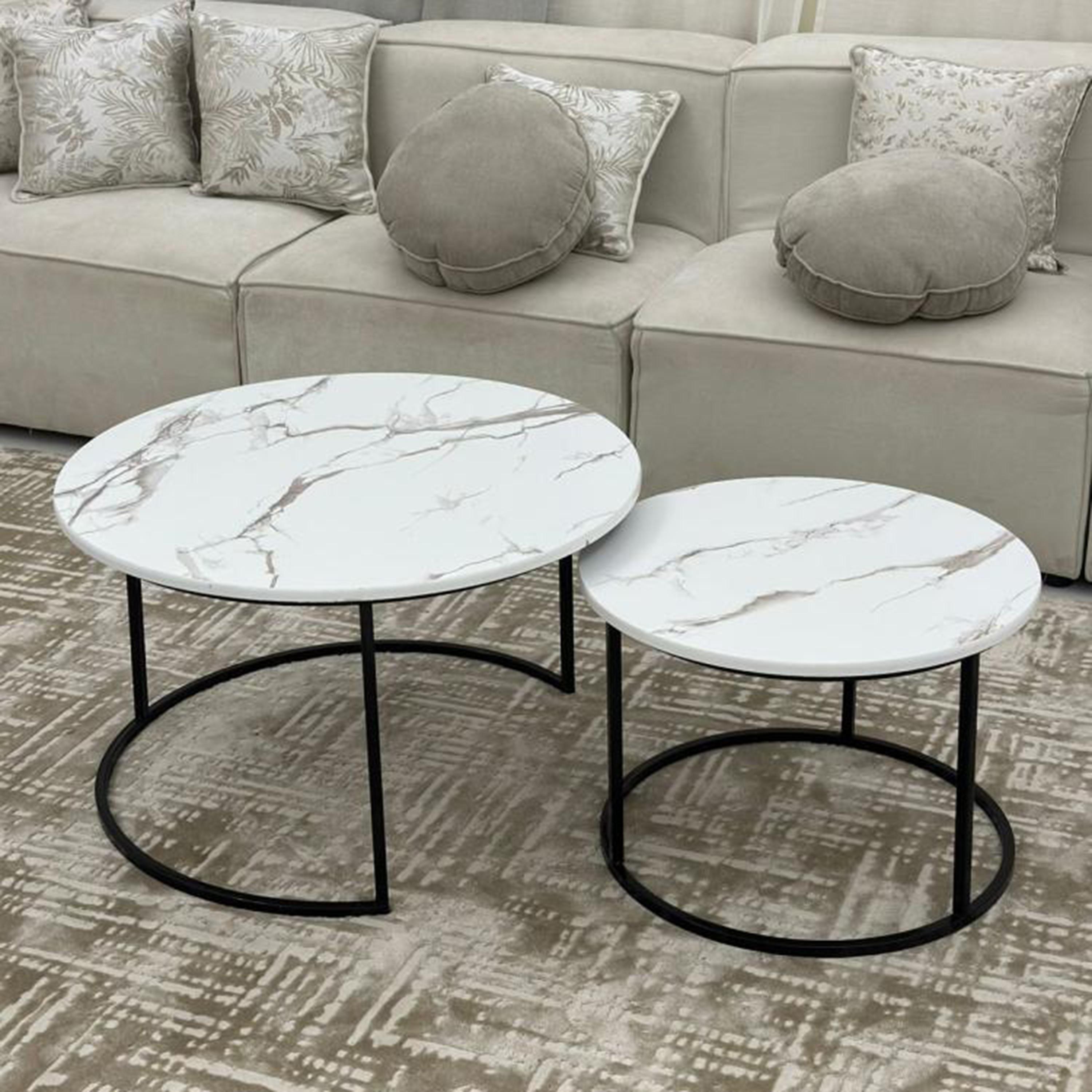 Marble Effect Nesting Coffee Tables-furniture-livingroom-coffeetables-image-3