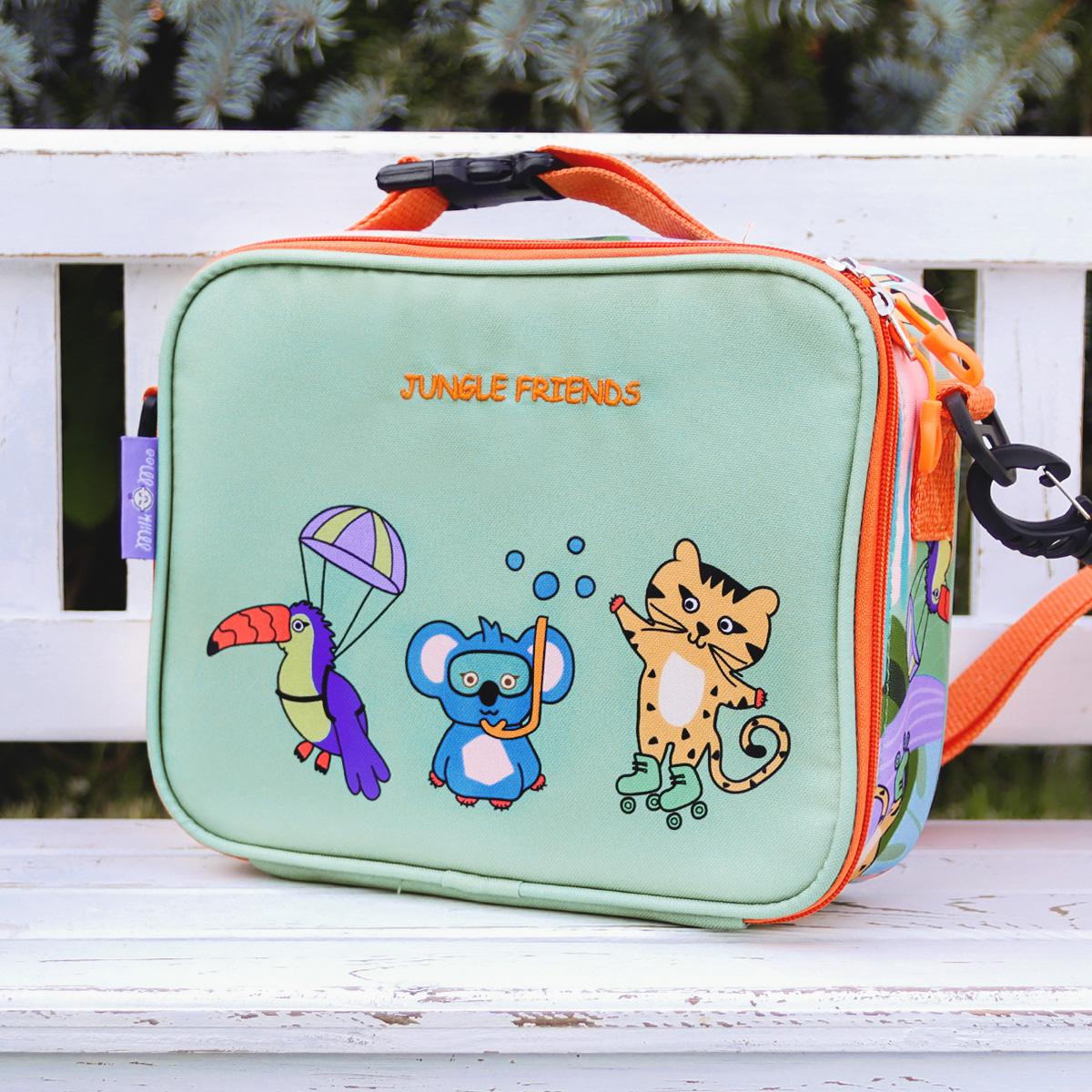 Milk&Moo Jungle Print Insulated Lunch Bag with Detachable Strap