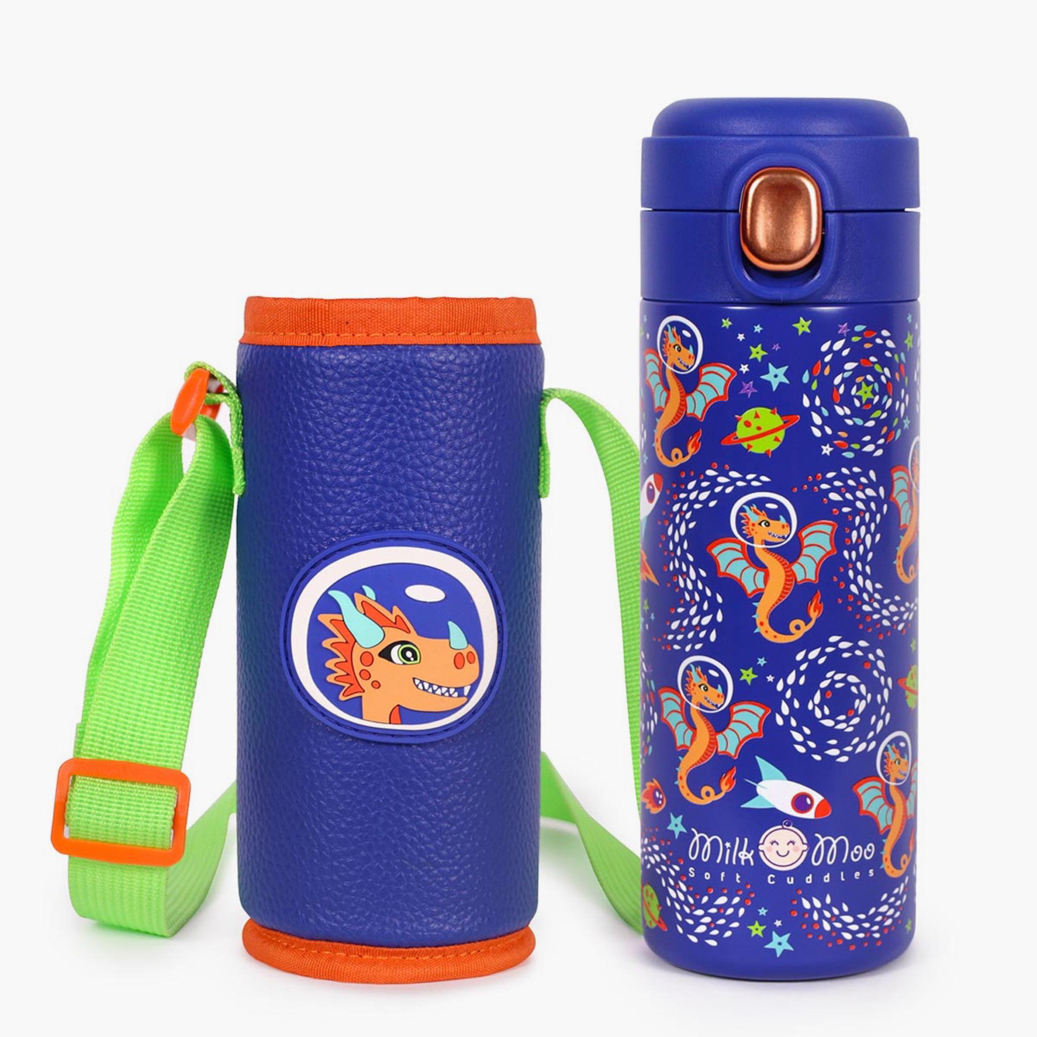 Milk&Moo Stainless Steel Water Bottle - 420 ml