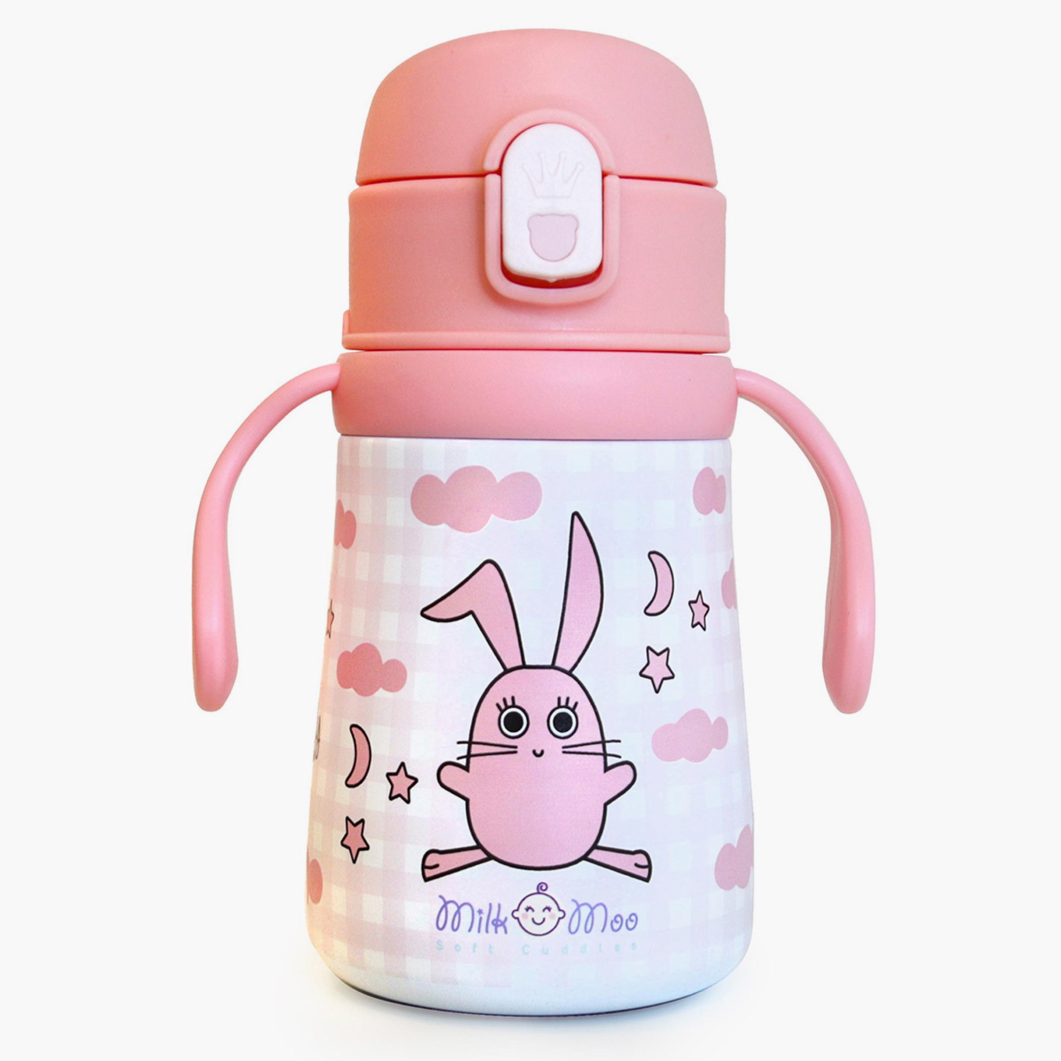 Milk&Moo Stainless Steel Sipper Water Bottle - 360 ml