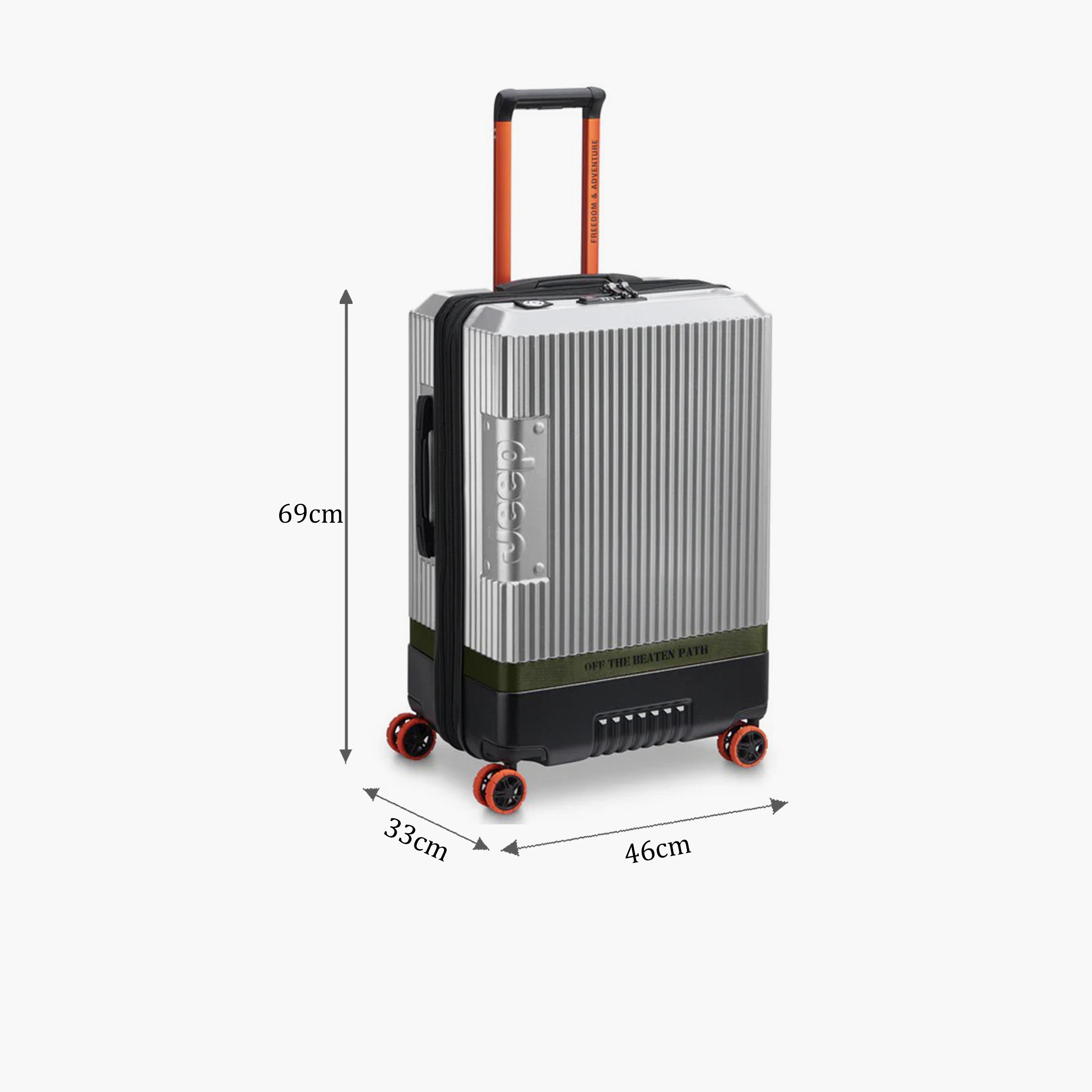 Jeep 69 CM Medium Check In Polycarbonate with AB Hard Sided 4-Wheeler Spinner Trolley Bag with TSA Lock-travel-luggagesandbags-luggage-image-2