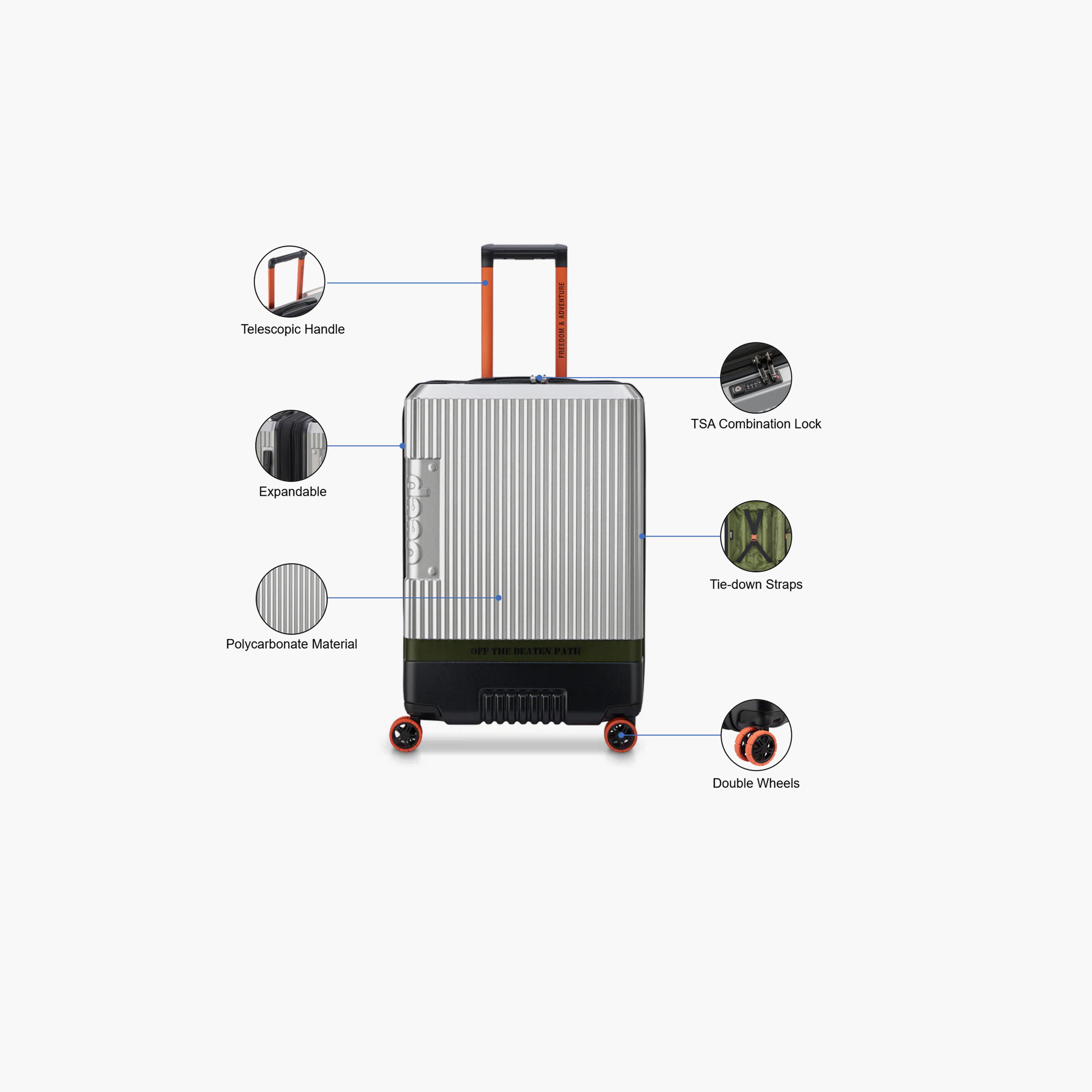 Jeep 69 CM Medium Check In Polycarbonate with AB Hard Sided 4-Wheeler Spinner Trolley Bag with TSA Lock-travel-luggagesandbags-luggage-image-3