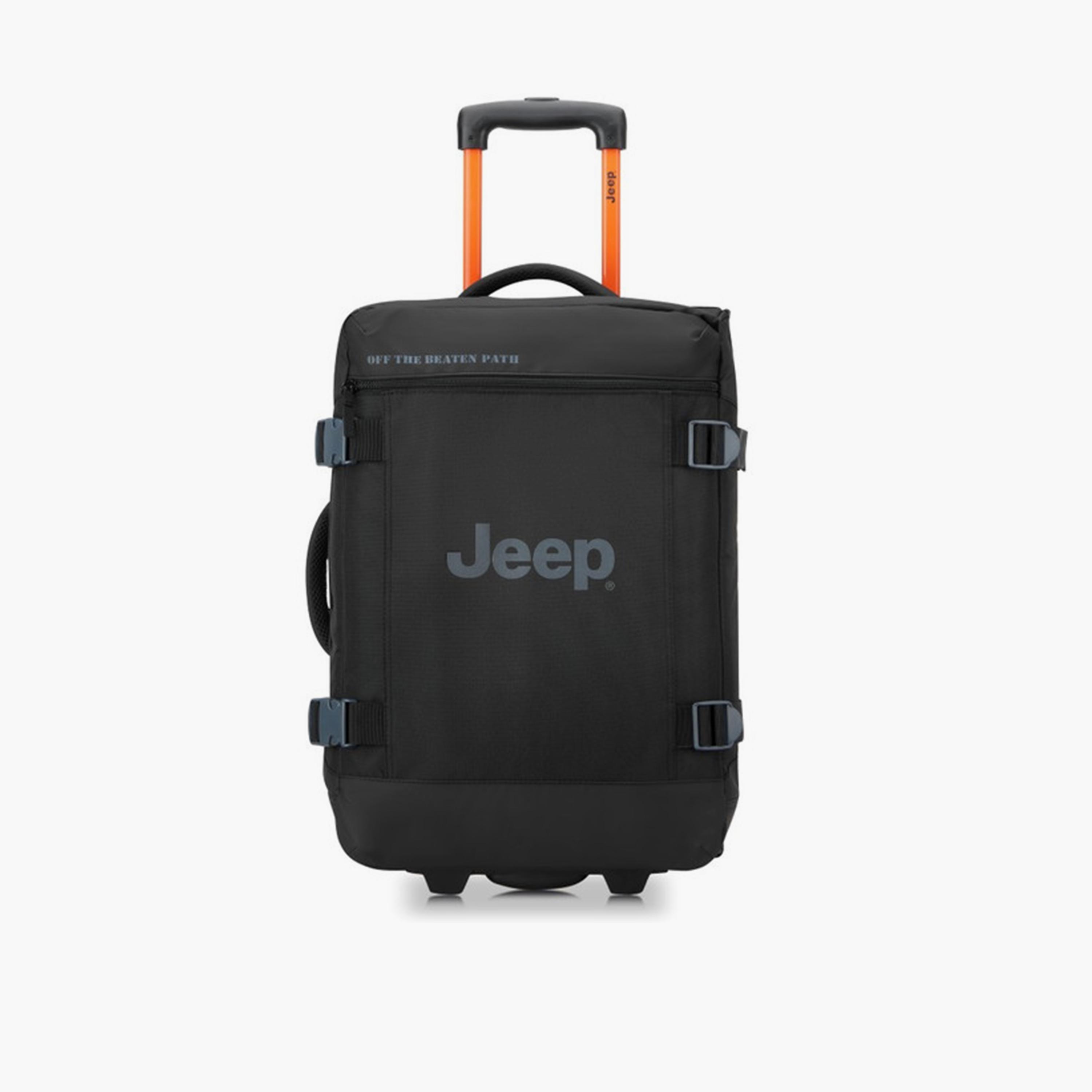 Jeep 55 CM Small Cabin Polyester Soft Sided 2-Wheeler Inline Trolley Bag with Combination Lock-travel-luggagesandbags-luggage-image-1