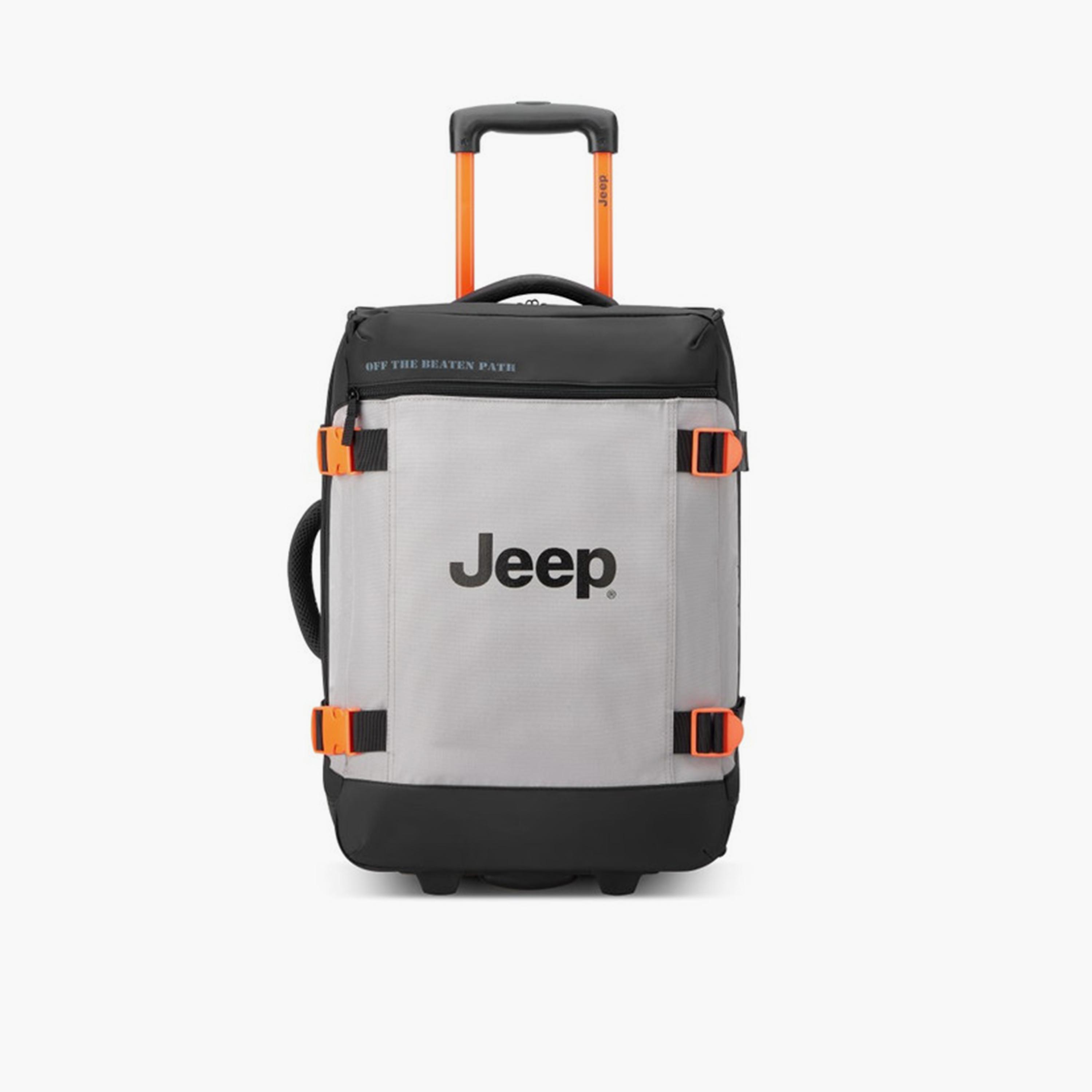 Jeep 55 CM Small Cabin Polyester Soft Sided 2-Wheeler Inline Trolley Bag with Combination Lock-travel-luggagesandbags-luggage-image-1