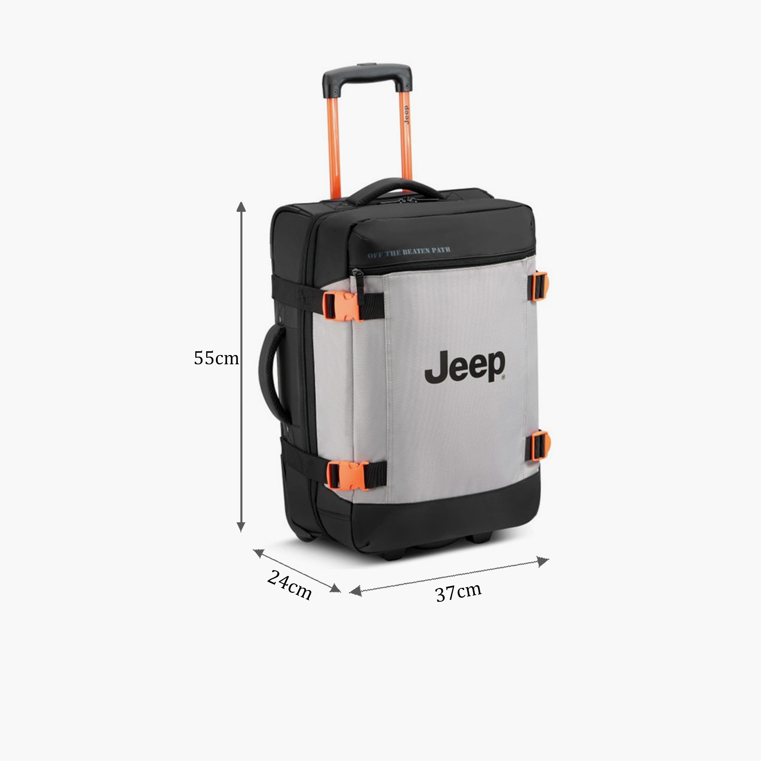 Jeep 55 CM Small Cabin Polyester Soft Sided 2-Wheeler Inline Trolley Bag with Combination Lock-travel-luggagesandbags-luggage-image-2