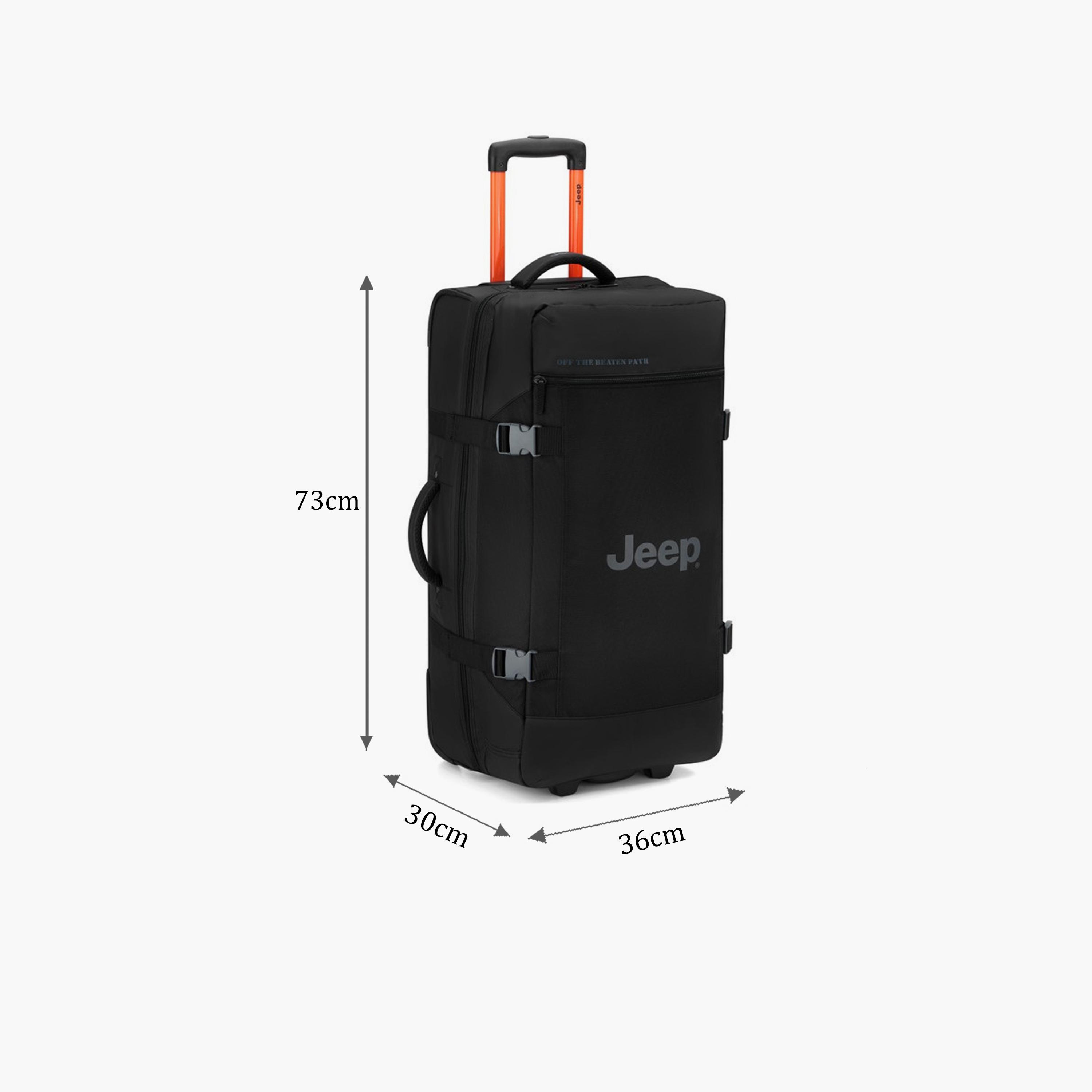 Jeep 73 CM Medium Check In Polyester Soft Sided 2-Wheeler Inline Trolley Bag with Combination Lock-travel-luggagesandbags-luggage-image-2