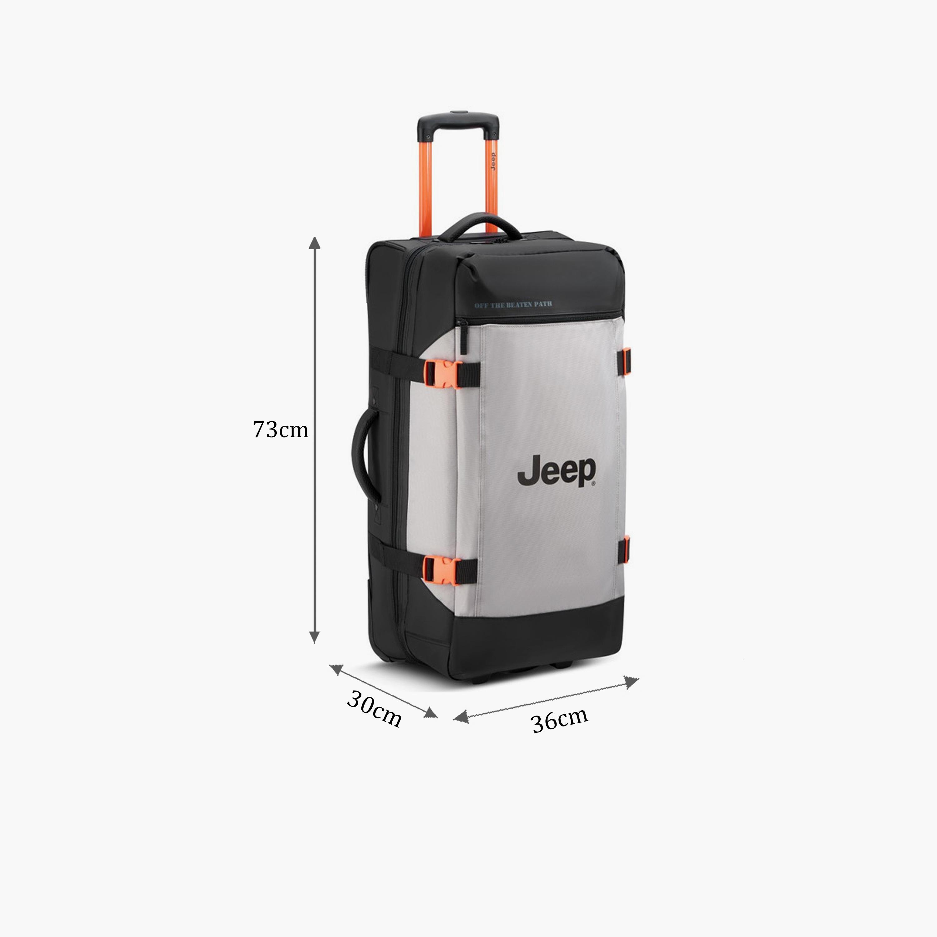 Jeep 73 CM Medium Check In Polyester Soft Sided 2-Wheeler Inline Trolley Bag with Combination Lock-travel-luggagesandbags-luggage-image-2