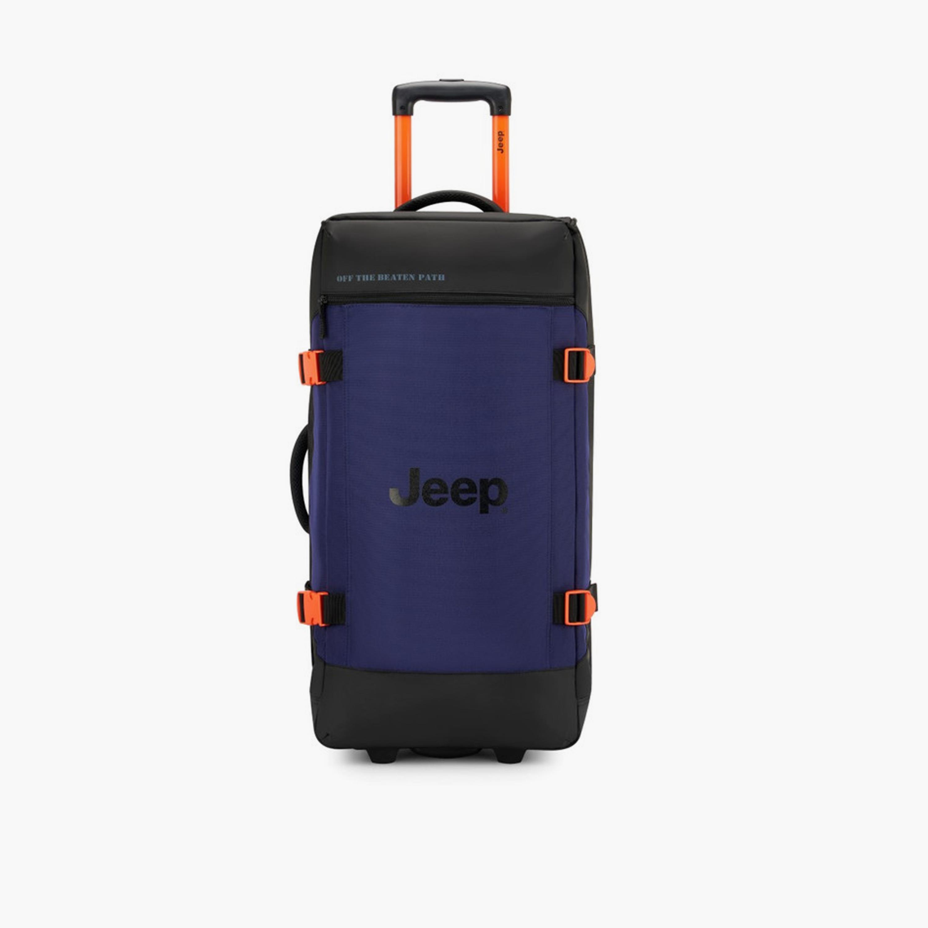 Jeep 73 CM Medium Check In Polyester Soft Sided 2-Wheeler Inline Trolley Bag with Combination Lock-travel-luggagesandbags-luggage-image-1