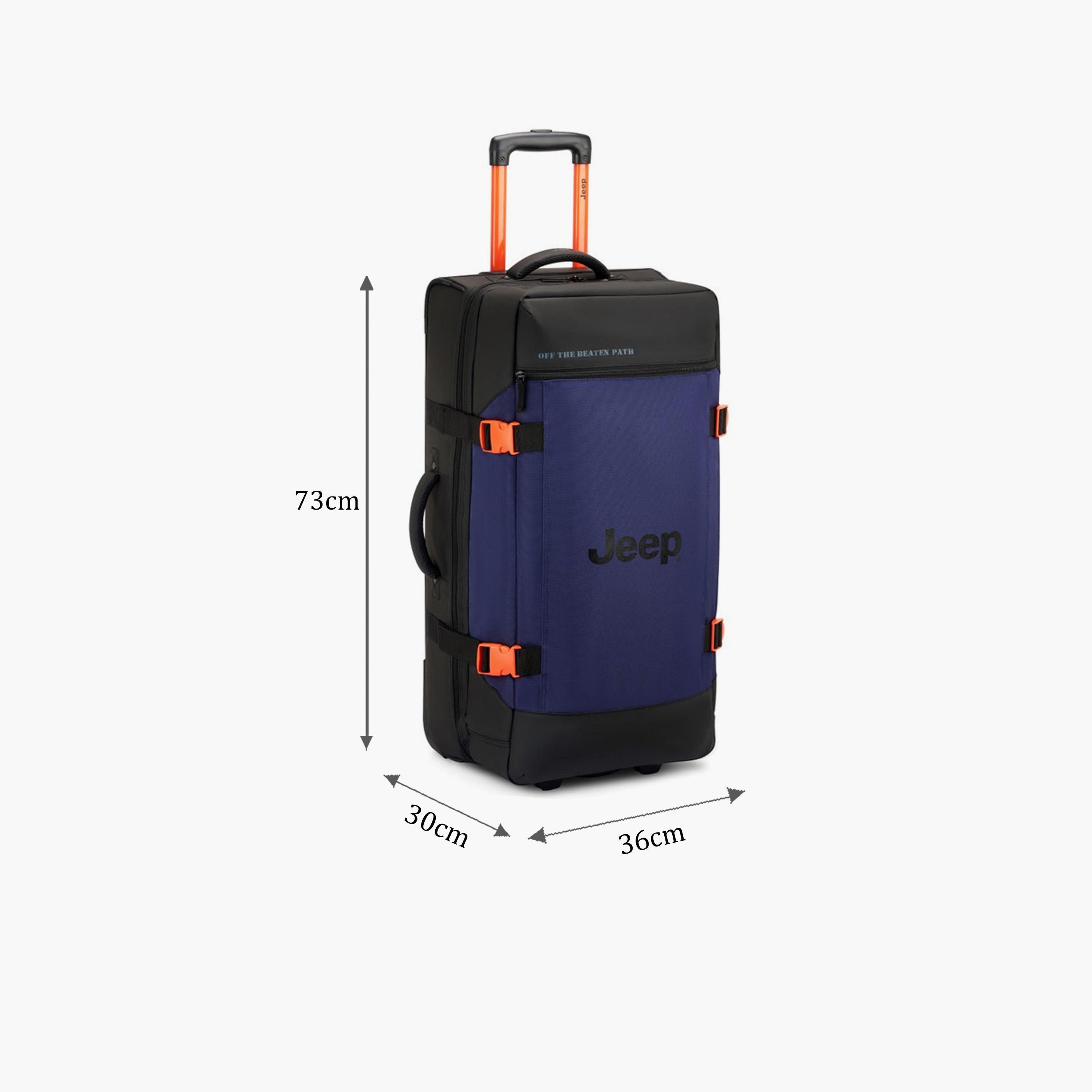 Jeep 73 CM Medium Check In Polyester Soft Sided 2-Wheeler Inline Trolley Bag with Combination Lock-travel-luggagesandbags-luggage-image-2
