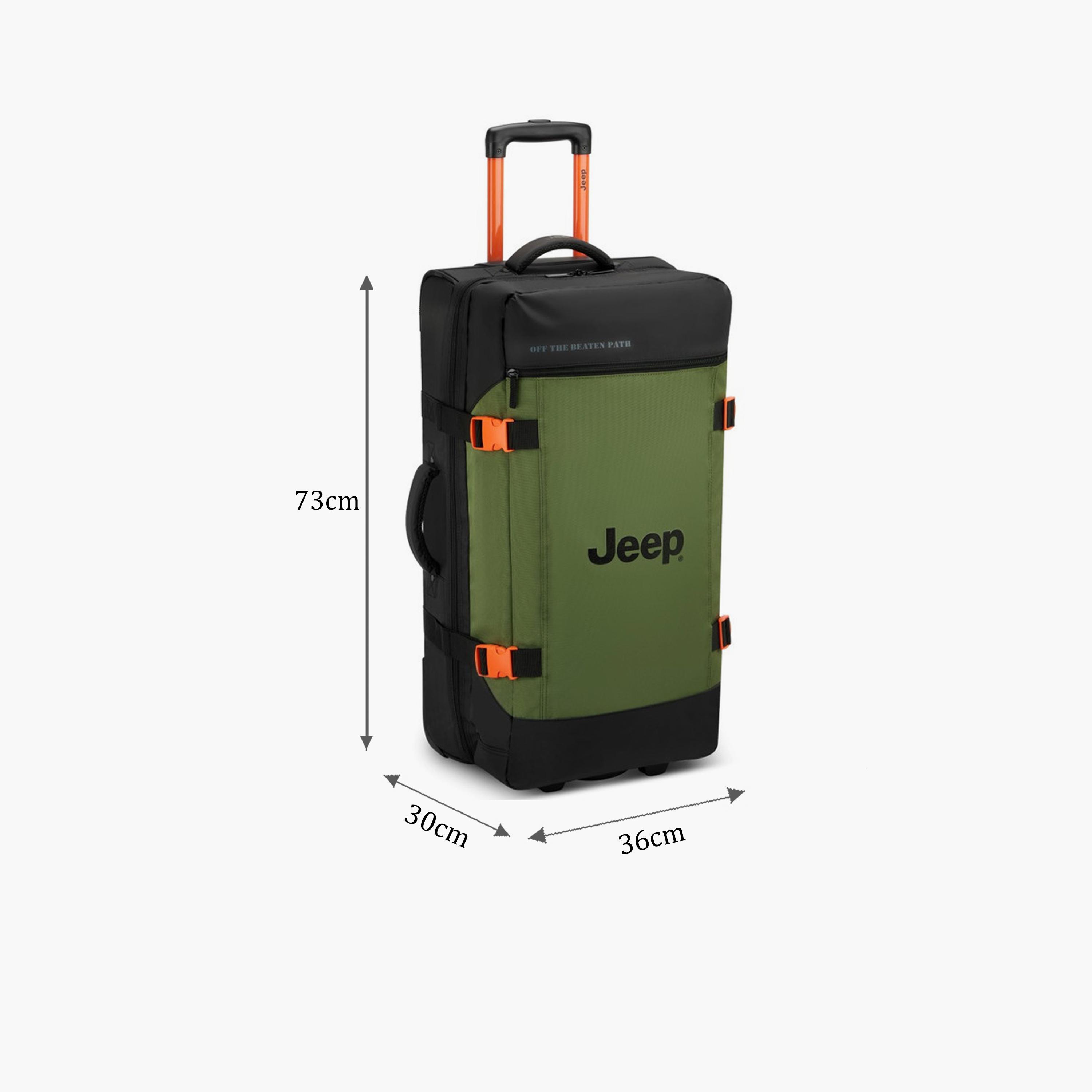 Jeep 73 CM Medium Check In Polyester Soft Sided 2-Wheeler Inline Trolley Bag with Combination Lock-travel-luggagesandbags-luggage-image-2
