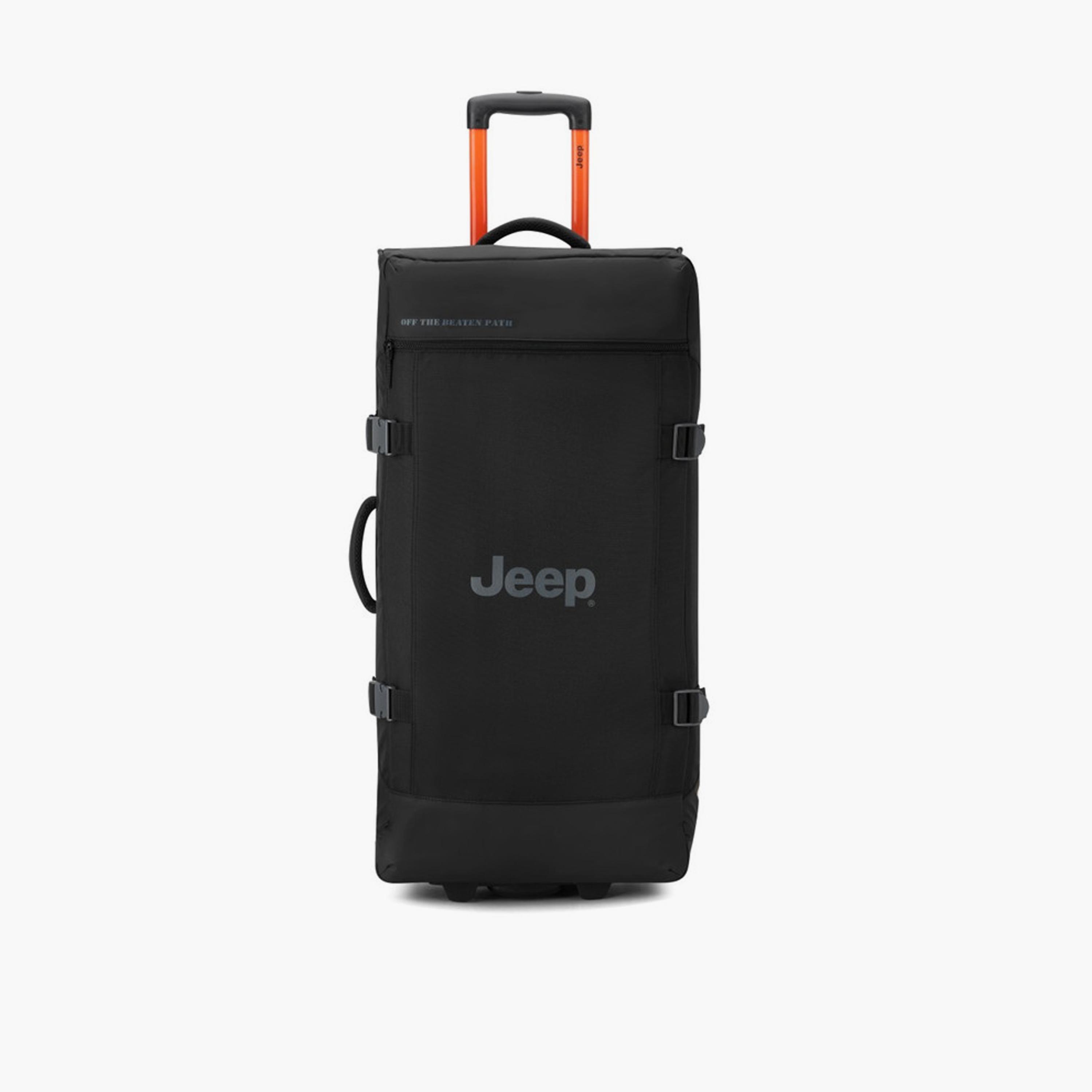 Jeep 82 CM Large Check In Polyester Soft Sided 2-Wheeler Inline Trolley Bag with Combination Lock-travel-luggagesandbags-luggage-image-1