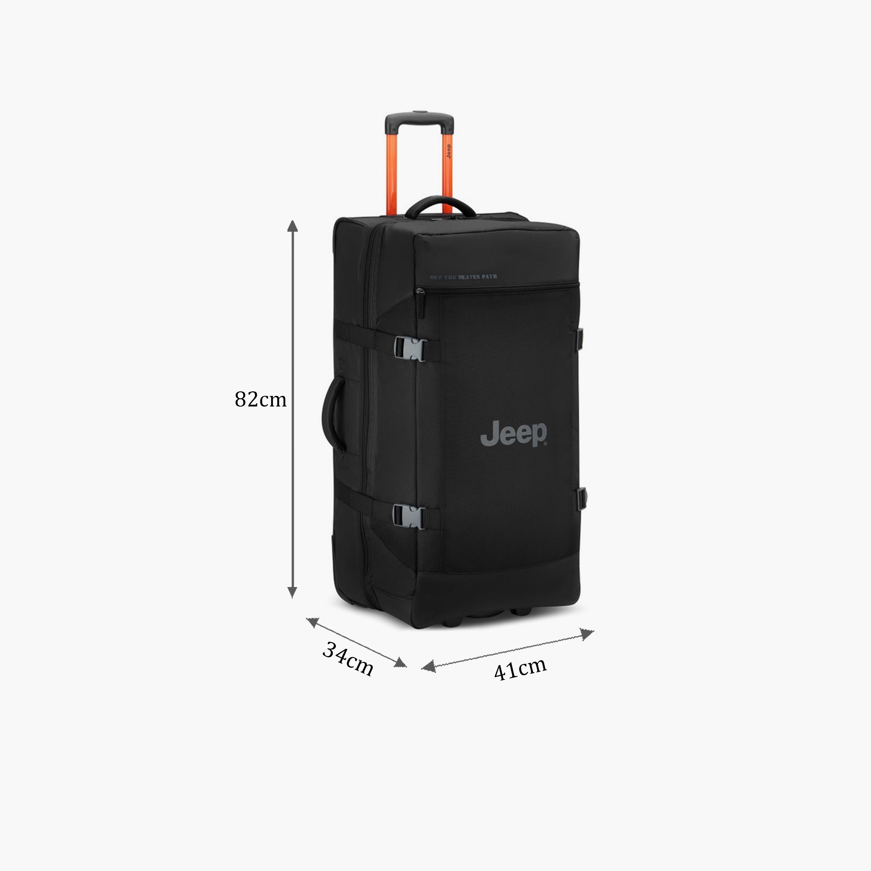 Jeep 82 CM Large Check In Polyester Soft Sided 2-Wheeler Inline Trolley Bag with Combination Lock-travel-luggagesandbags-luggage-image-2