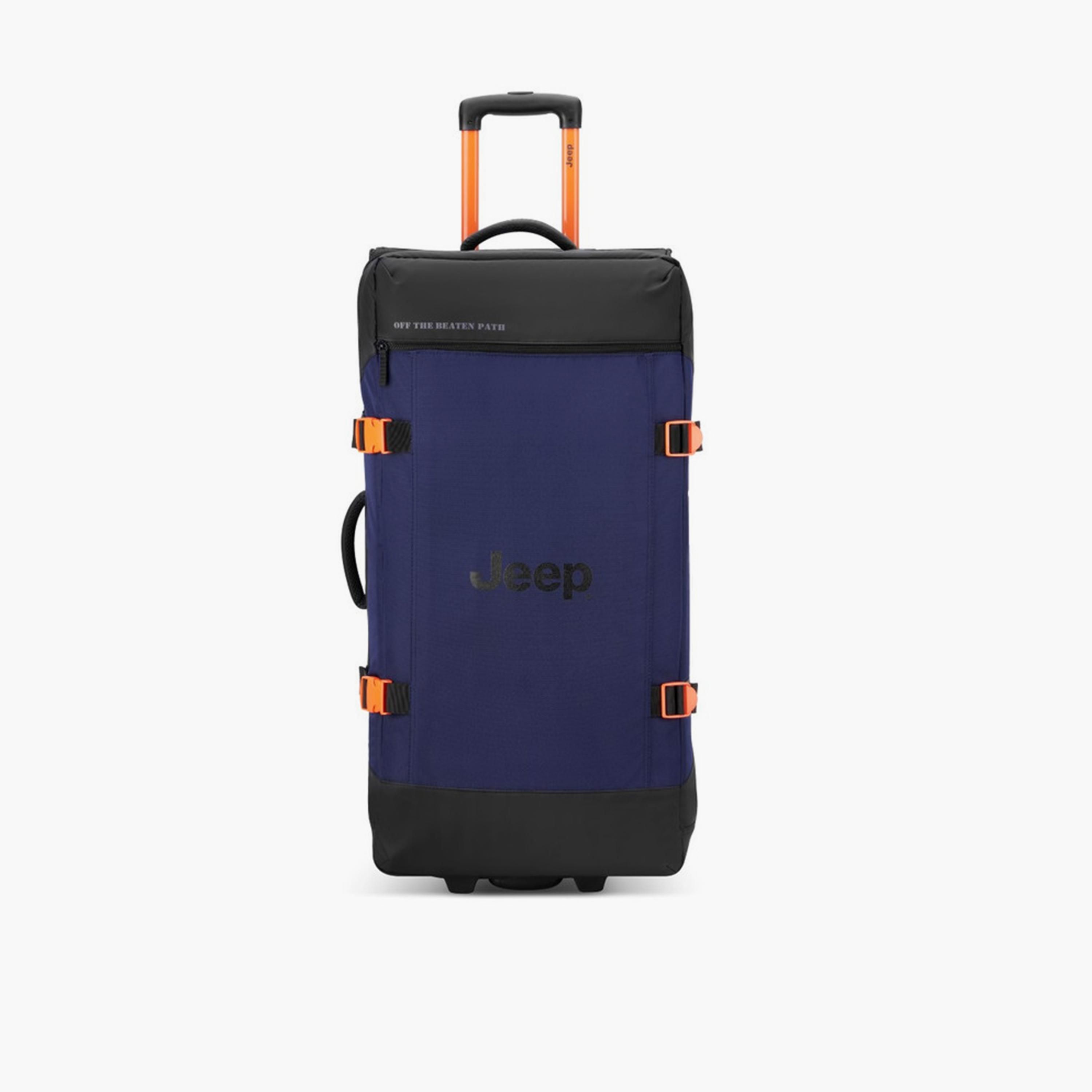 Jeep 82 CM Large Check In Polyester Soft Sided 2-Wheeler Inline Trolley Bag with Combination Lock-travel-luggagesandbags-luggage-image-1