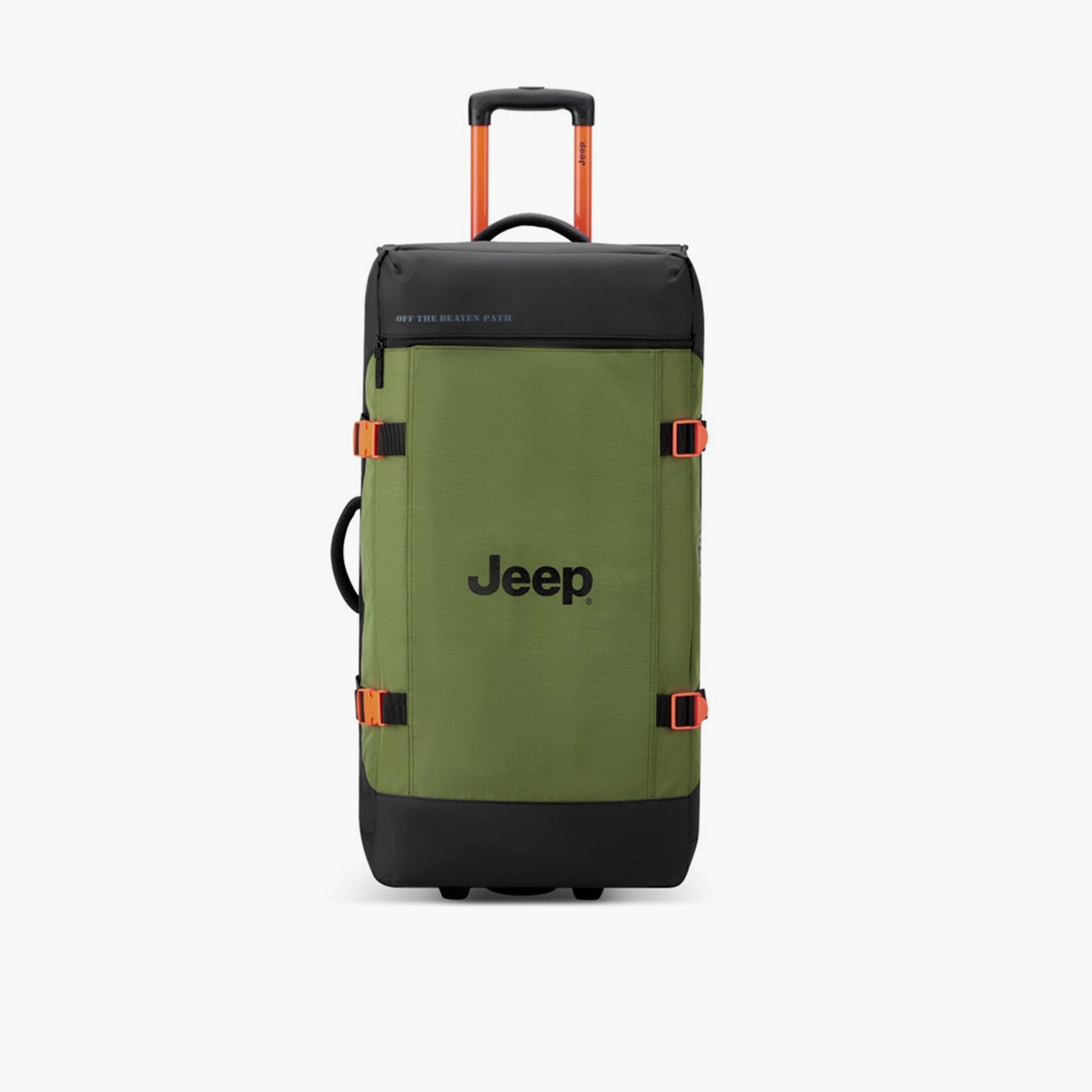 Jeep 82 CM Large Check In Polyester Soft Sided 2-Wheeler Inline Trolley Bag with Combination Lock-travel-luggagesandbags-luggage-image-1