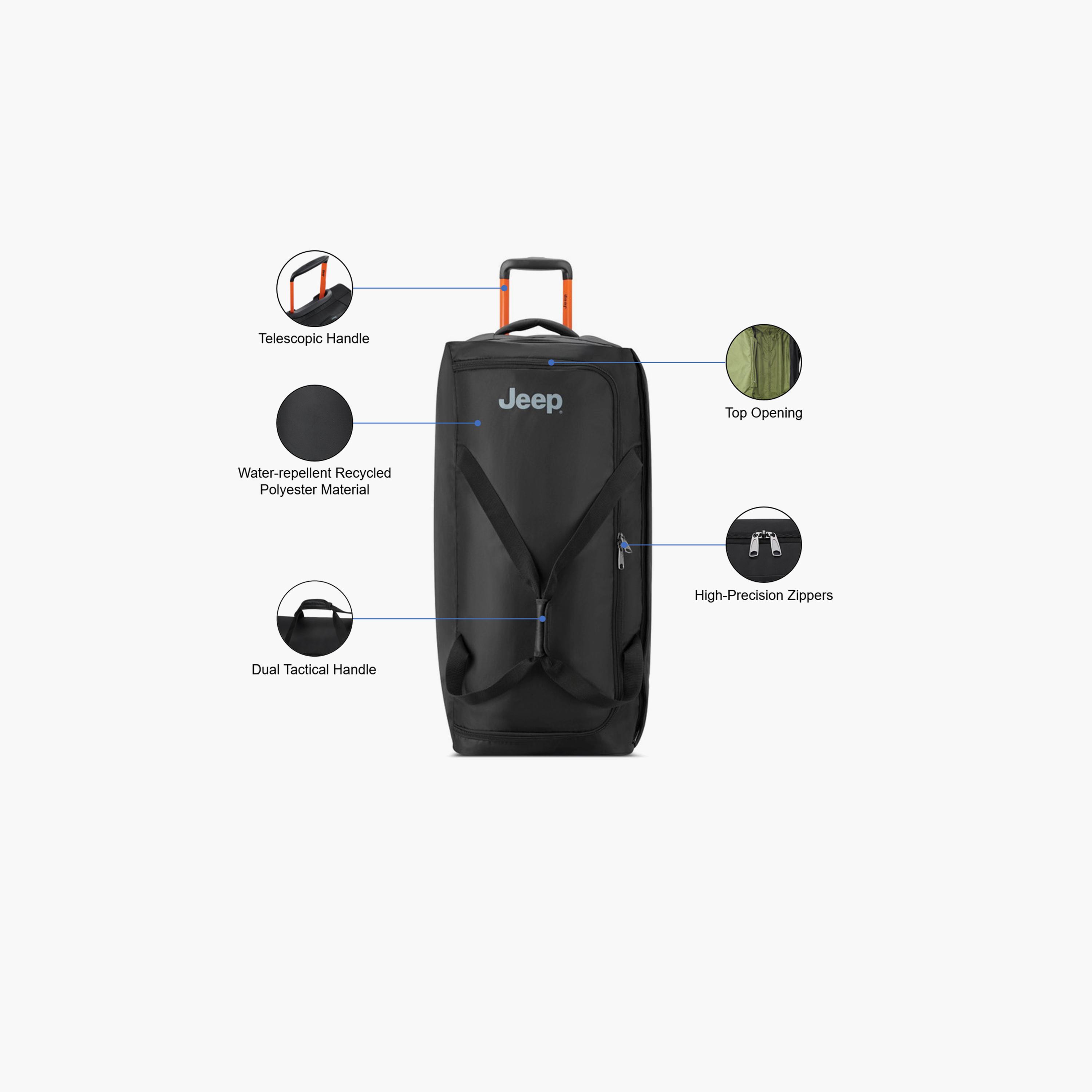 Jeep 121 L | 32.6 Inches Duffel Bag, Polyester, Combination lock | J0374126000-travel-luggagesandbags-dufflebags-image-3