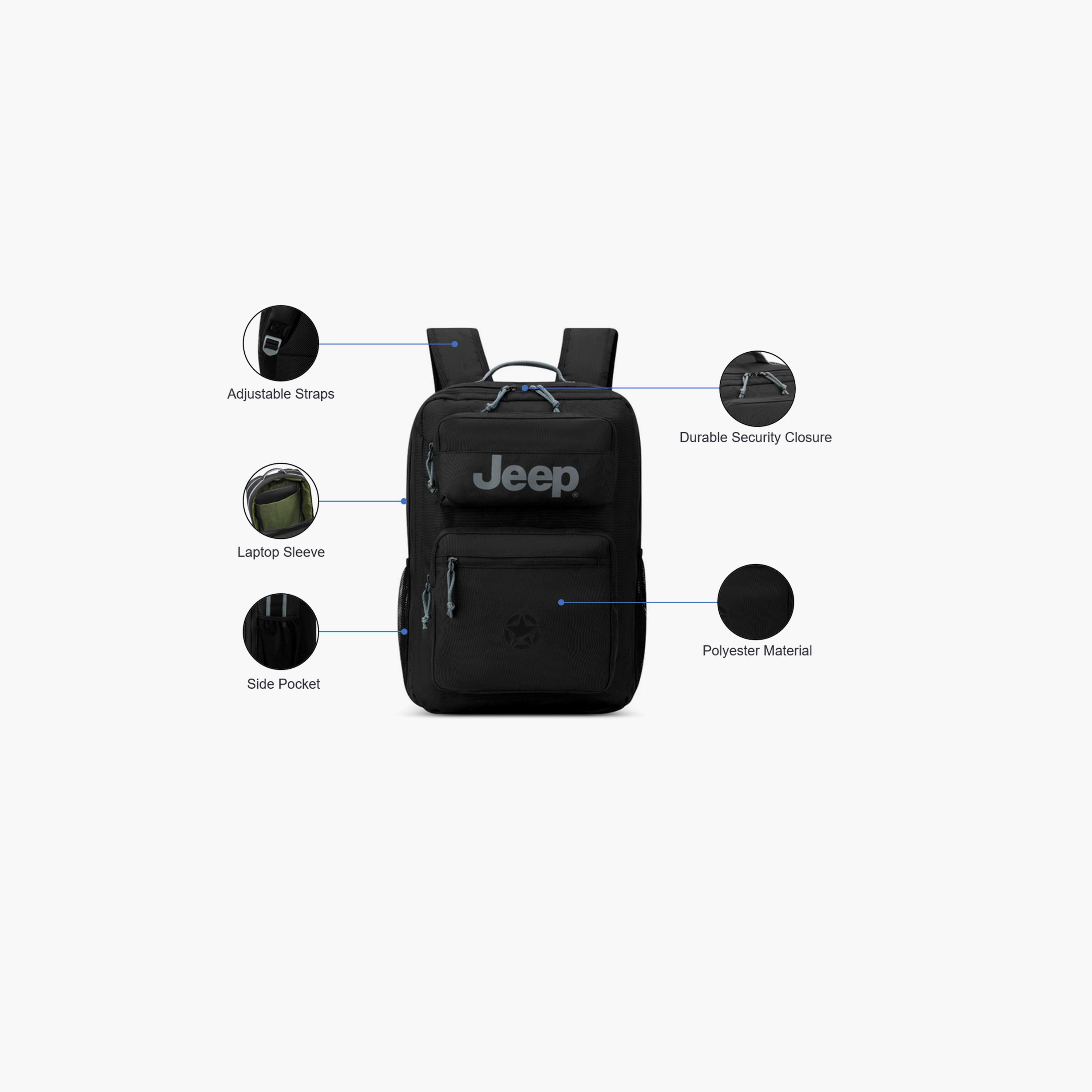 Jeep 18 L | 18.1 Inches Backpack with Adjustable Strap, Polyester | J0274761000-school-bagsandbackpacks-backpacks-image-3