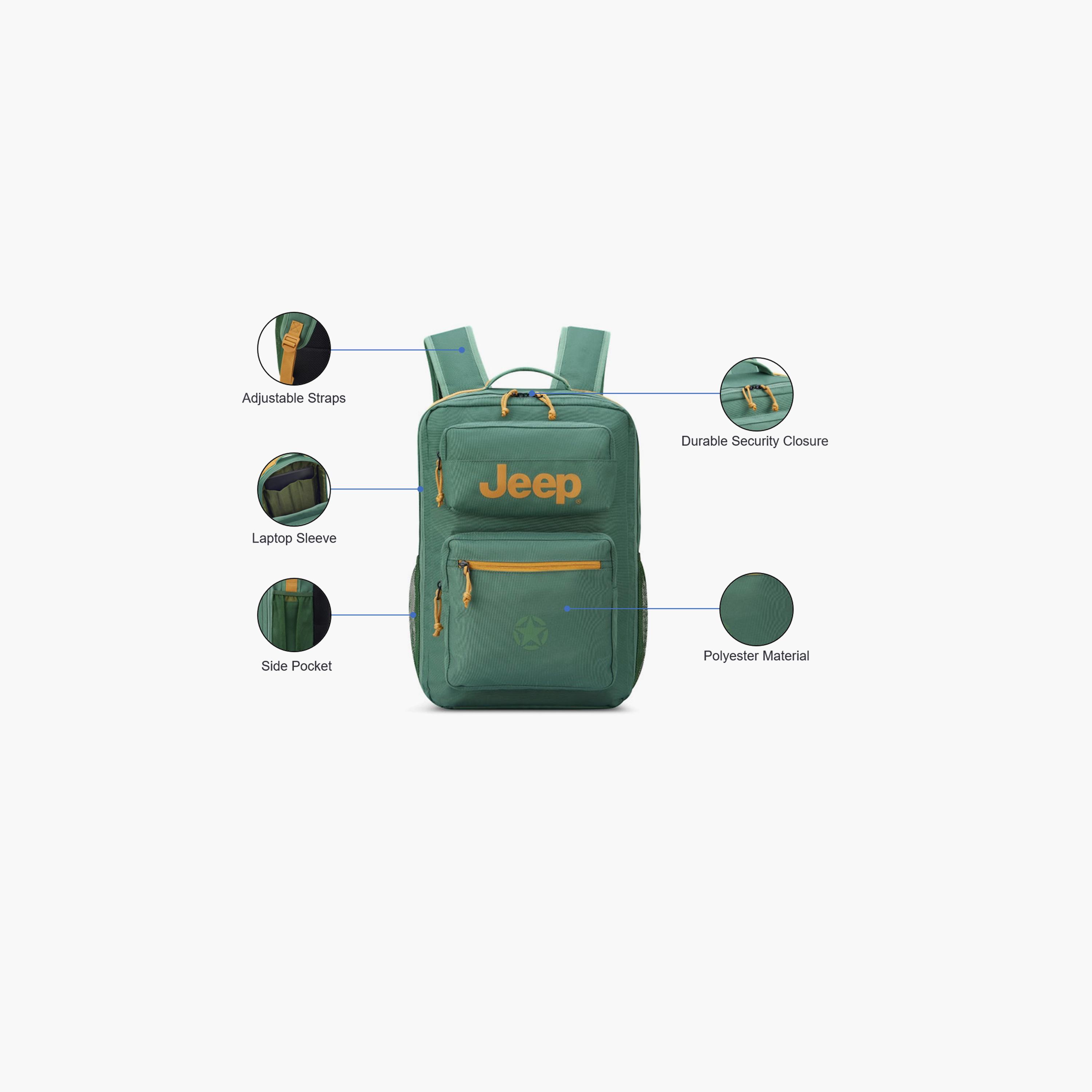 Jeep 18 L | 18.1 Inches Backpack with Adjustable Strap, Polyester | J0274761013-school-bagsandbackpacks-backpacks-image-3